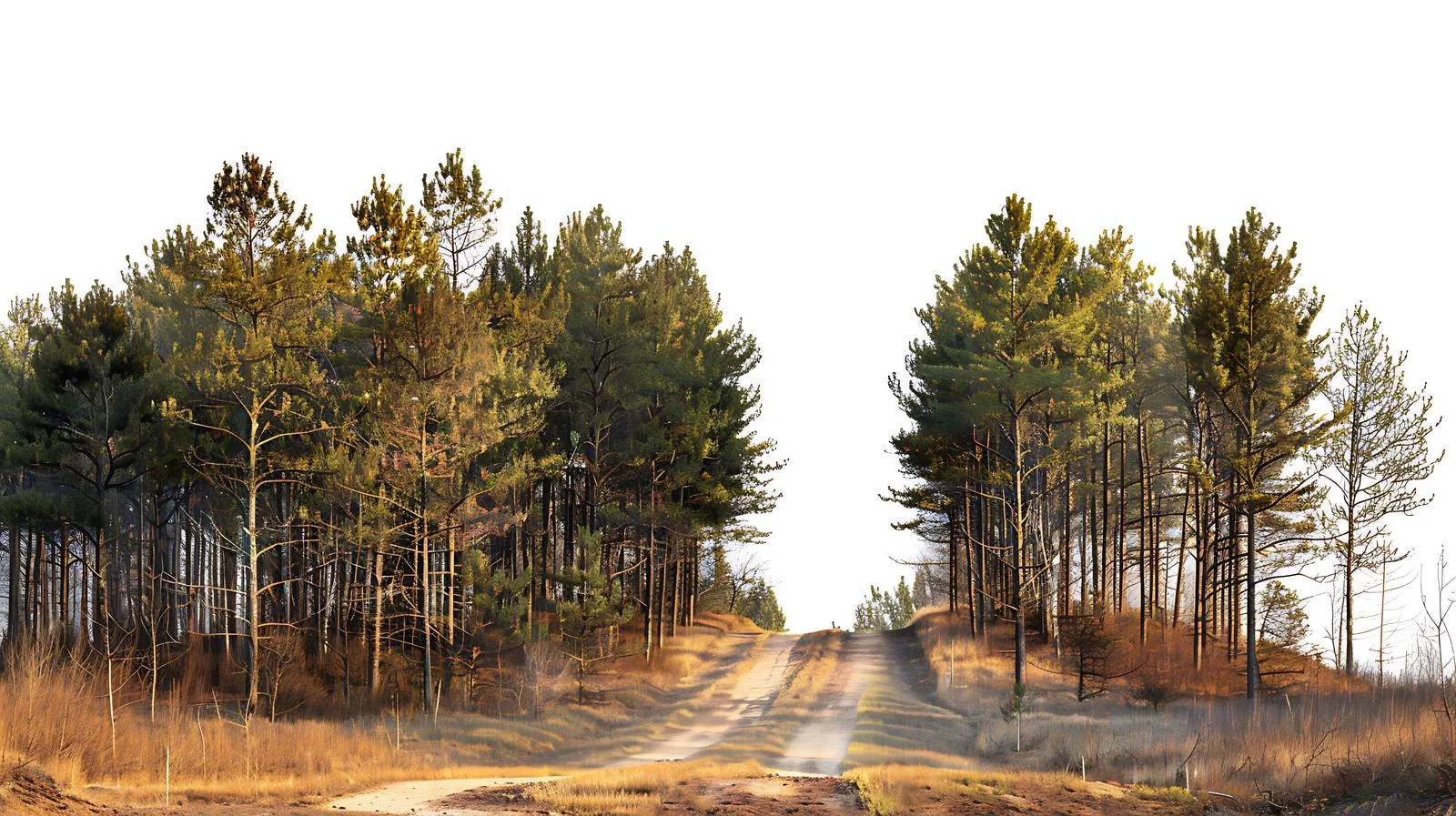 Serene Morning Light on Forest Road — free download from Dotvec