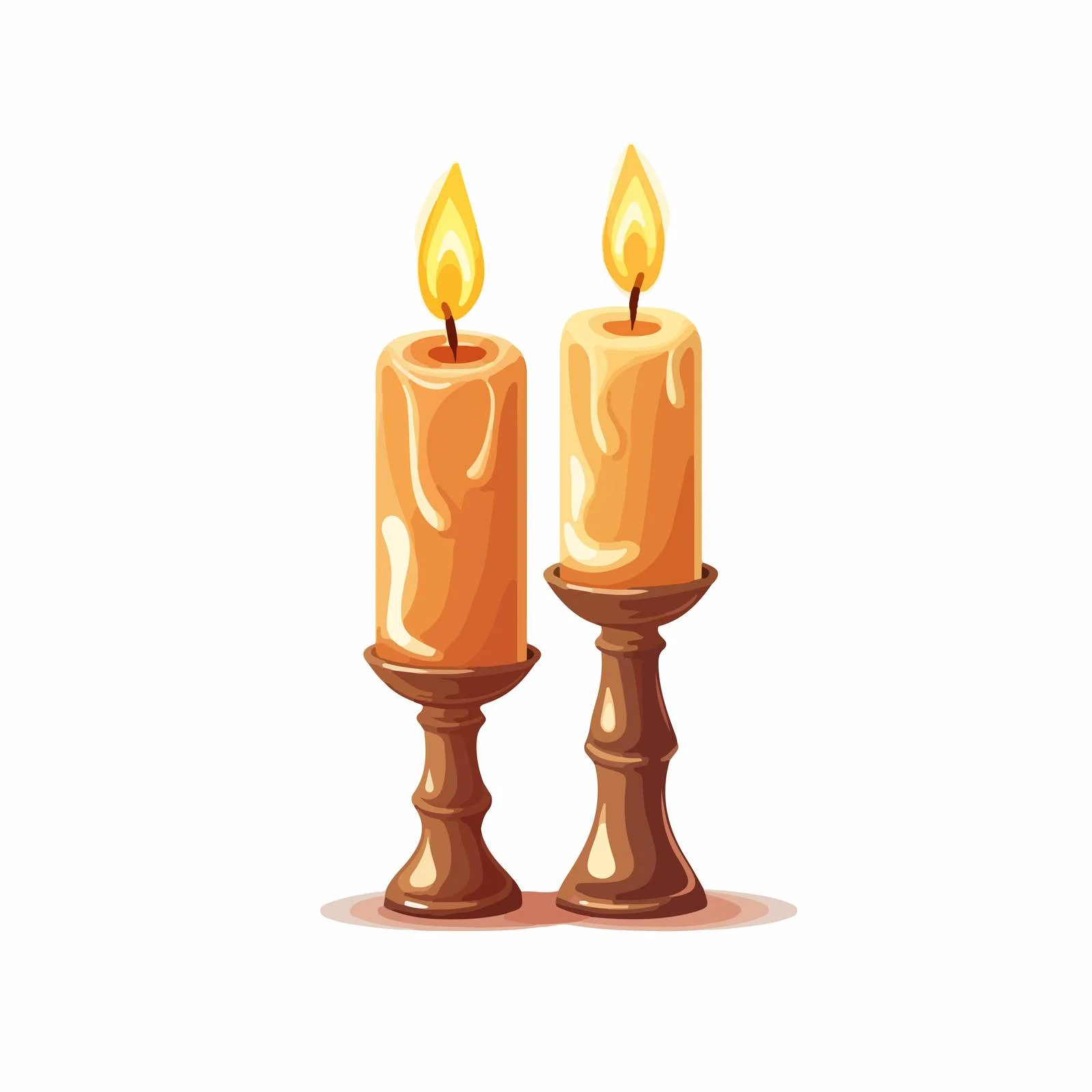 Elegant Tall Wax Pillar Candles Displayed — free download from Dotvec