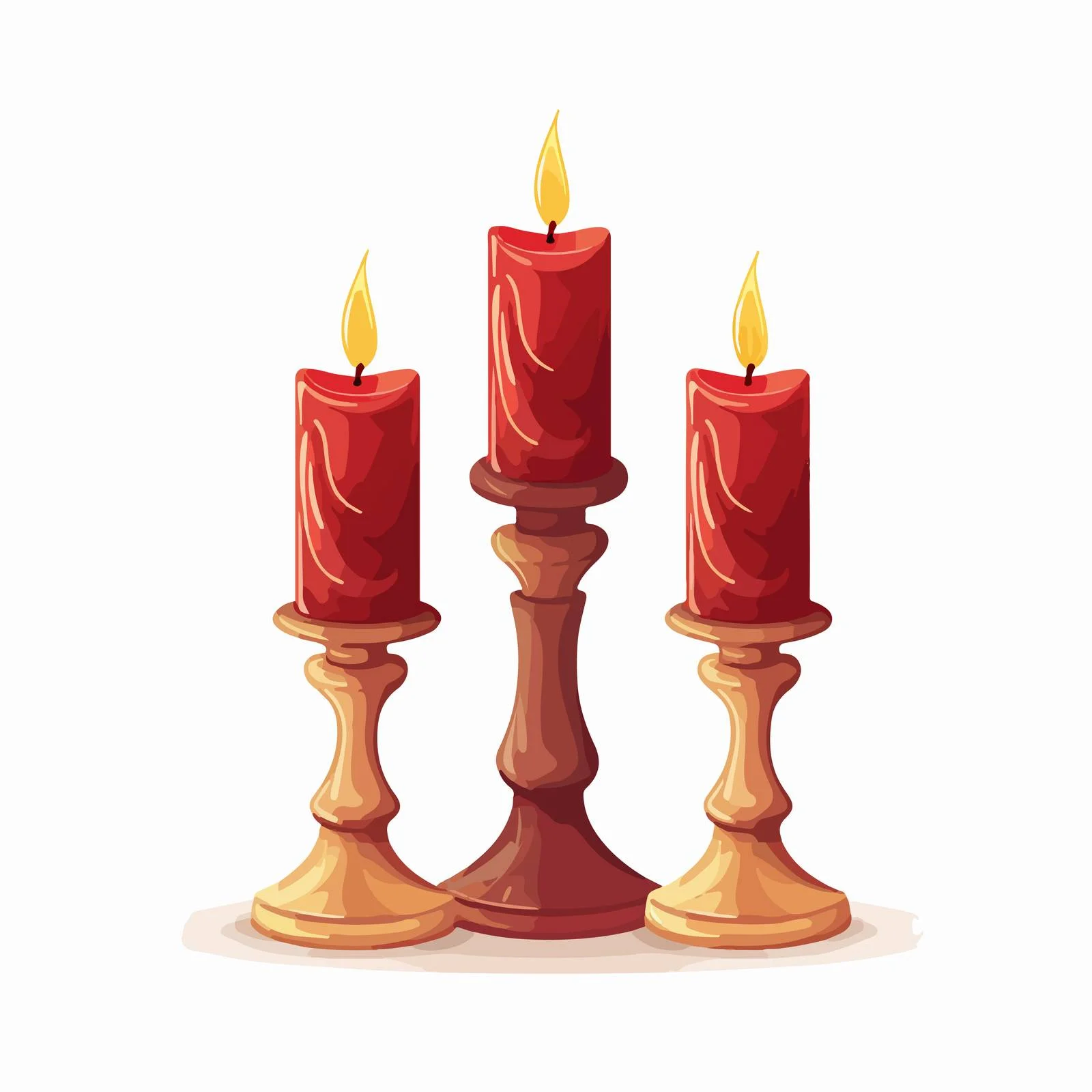 Elegant tall pillar candles in candlestick holder — free download from Dotvec