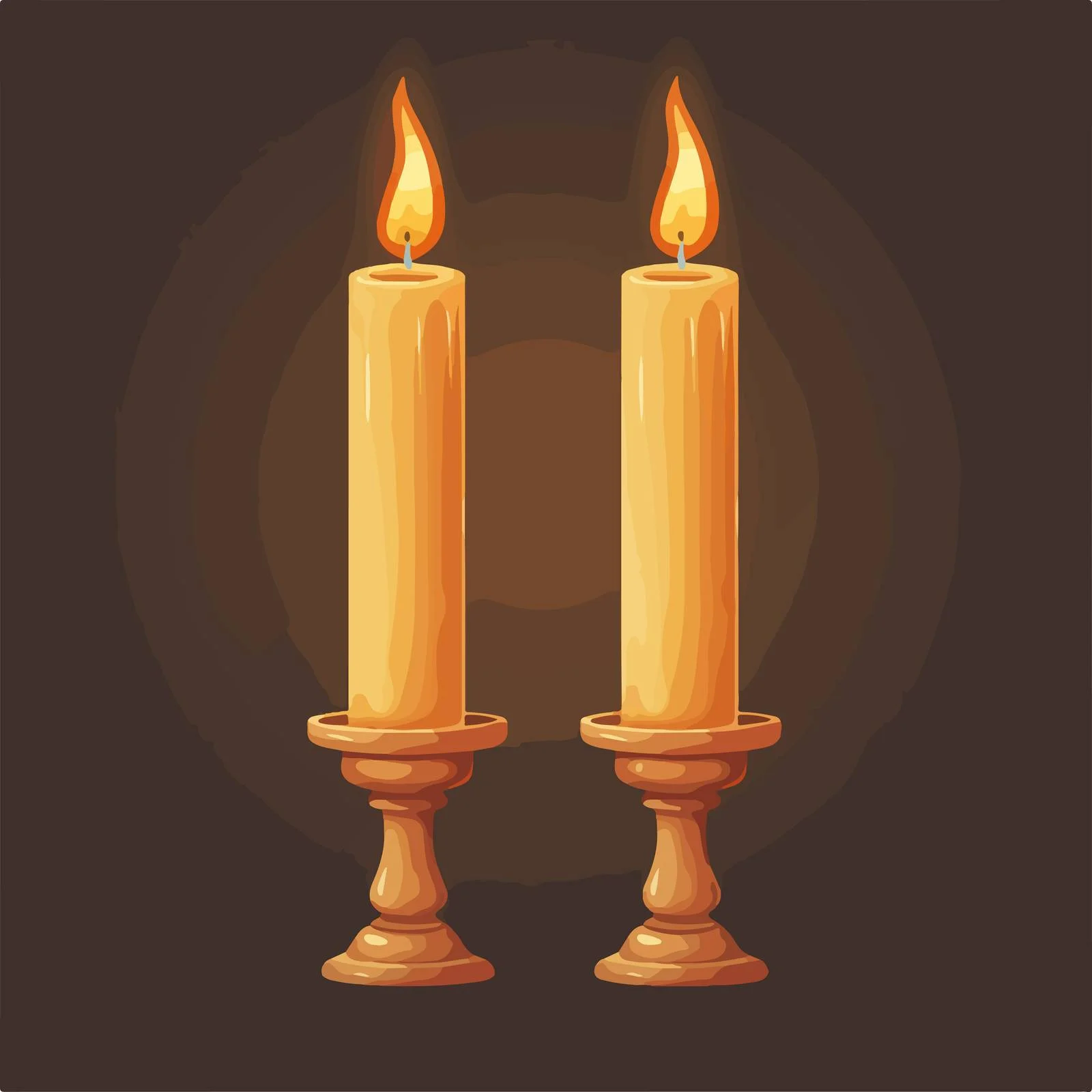 Elegant wax pillar candles in tall holder — free download from Dotvec