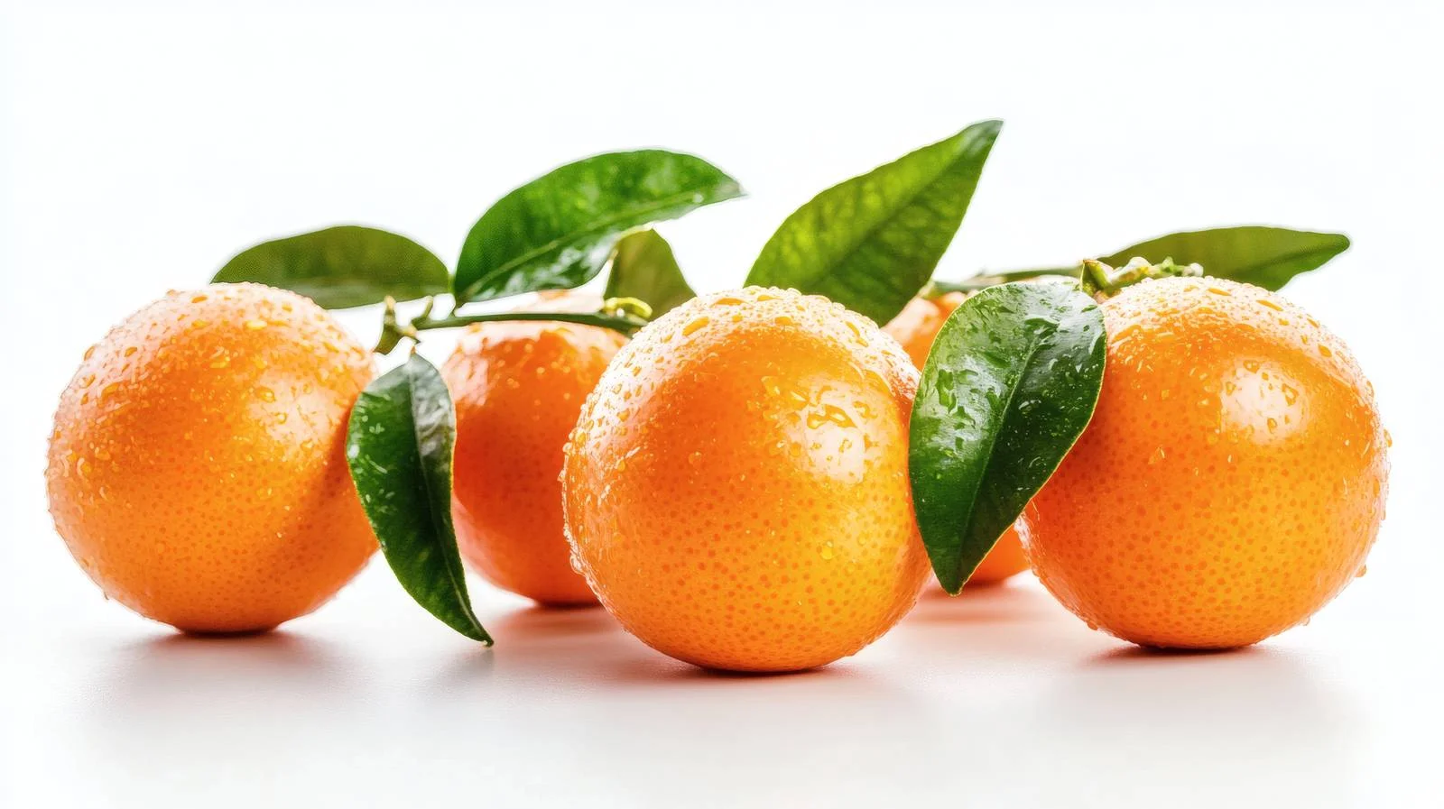 Bright Tangerines on White Background — free download from Dotvec