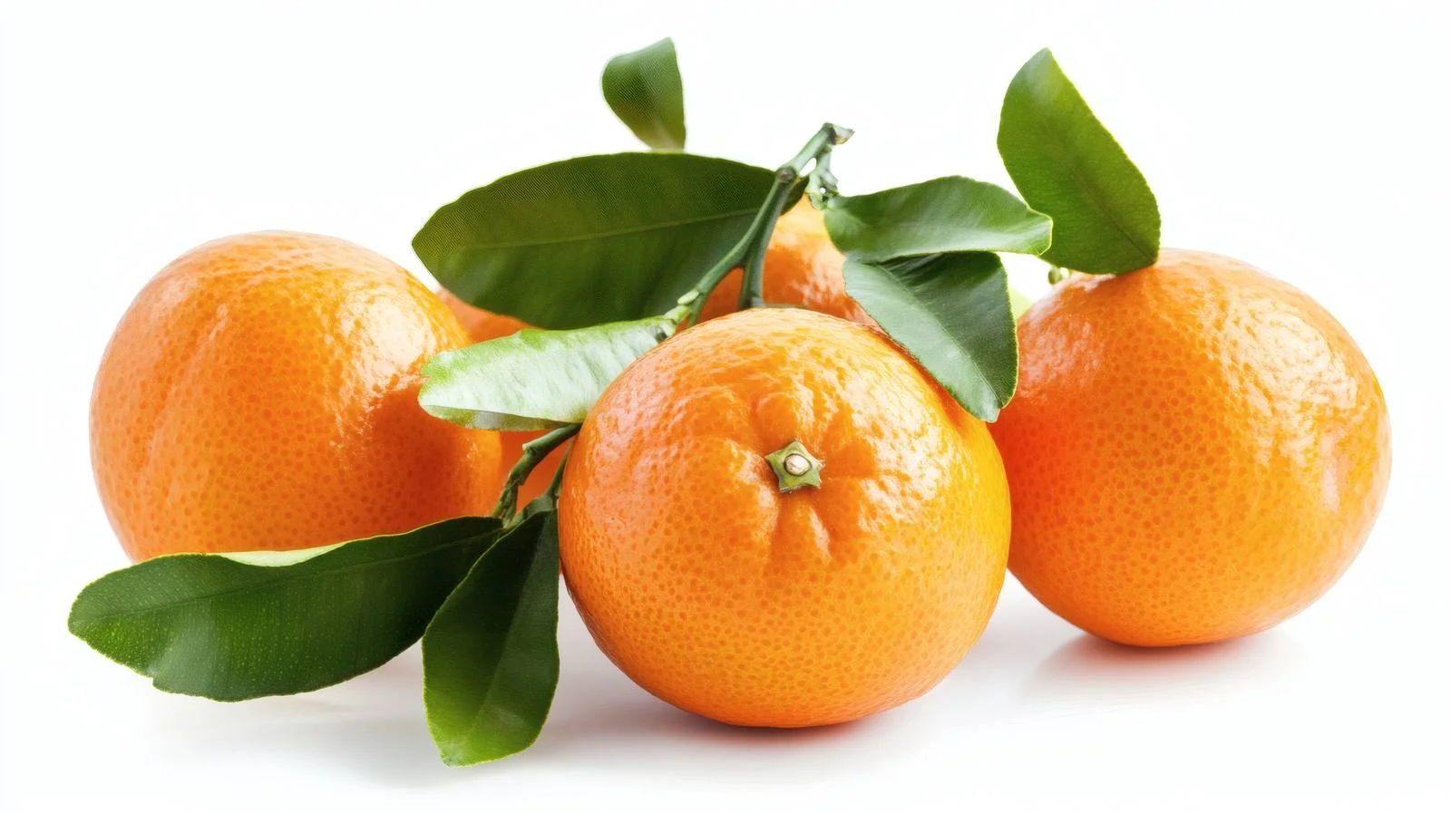 Fresh Tangerines on White Background — free download from Dotvec