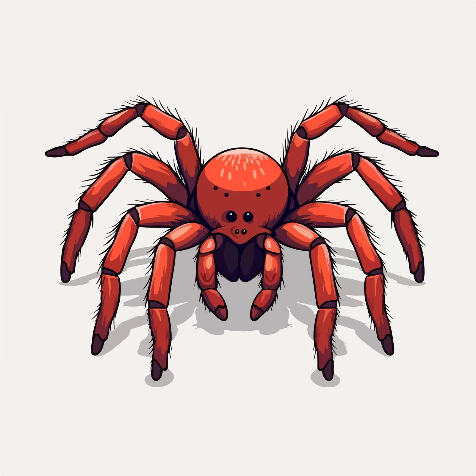 Tarantula on White - Captive Arachnid Beauty — free download from Dotvec