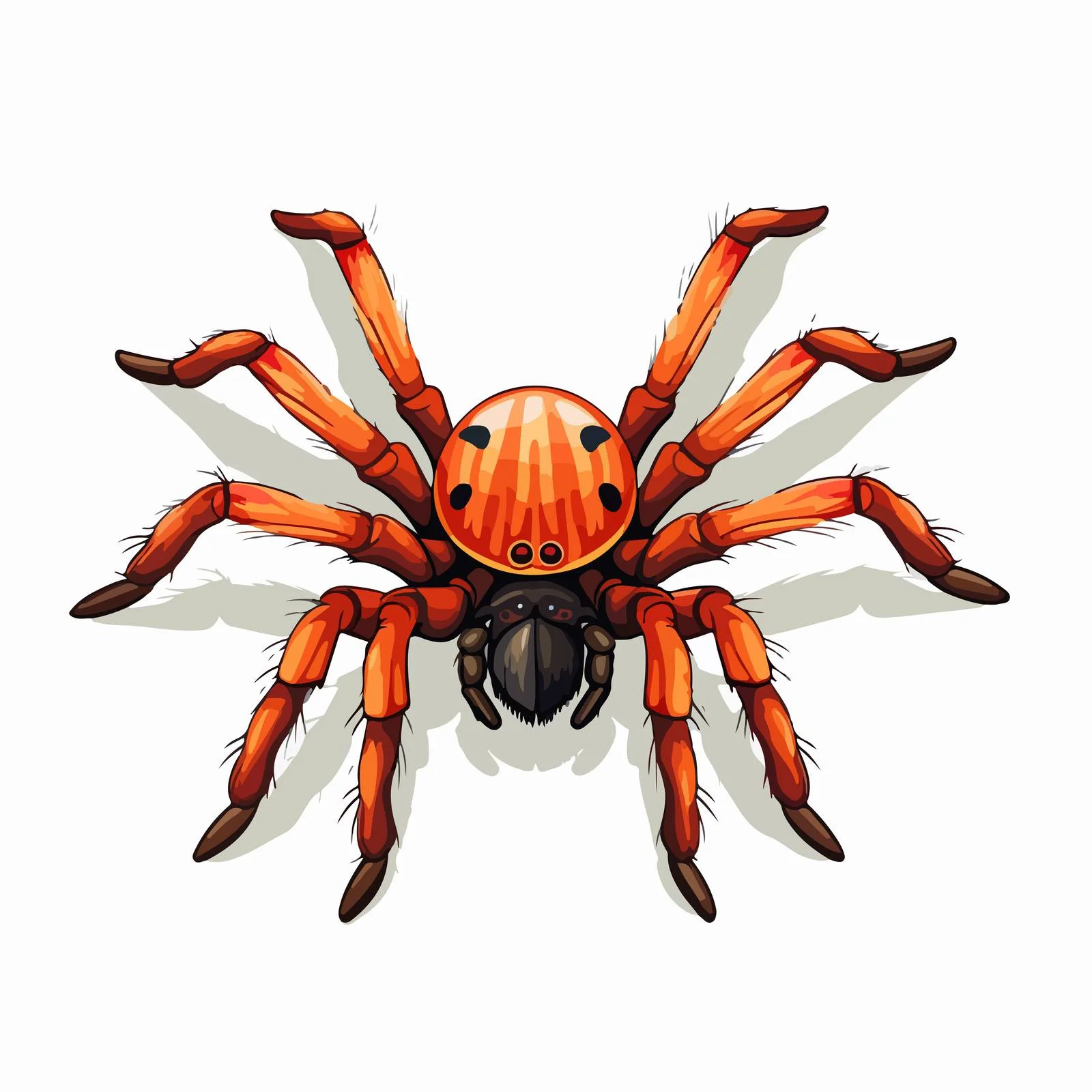 Tarantula on White Background Close-up View — free download from Dotvec