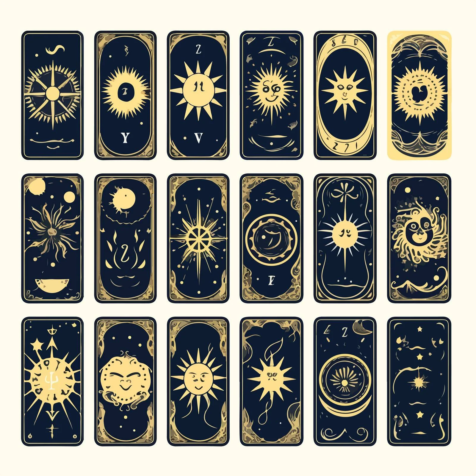 Mystical Tarot Card Back Designs Collection — free download from Dotvec