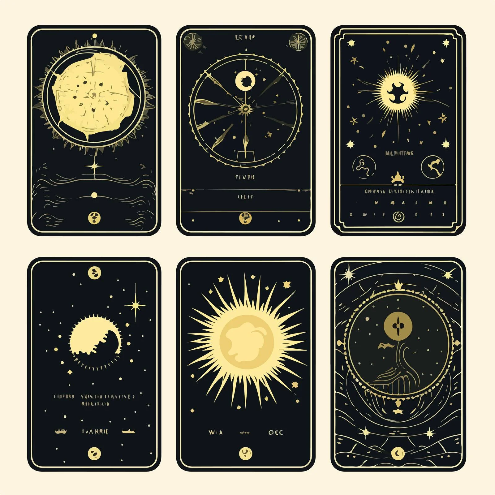 Elegant Tarot Card Back Designs Set — free download from Dotvec