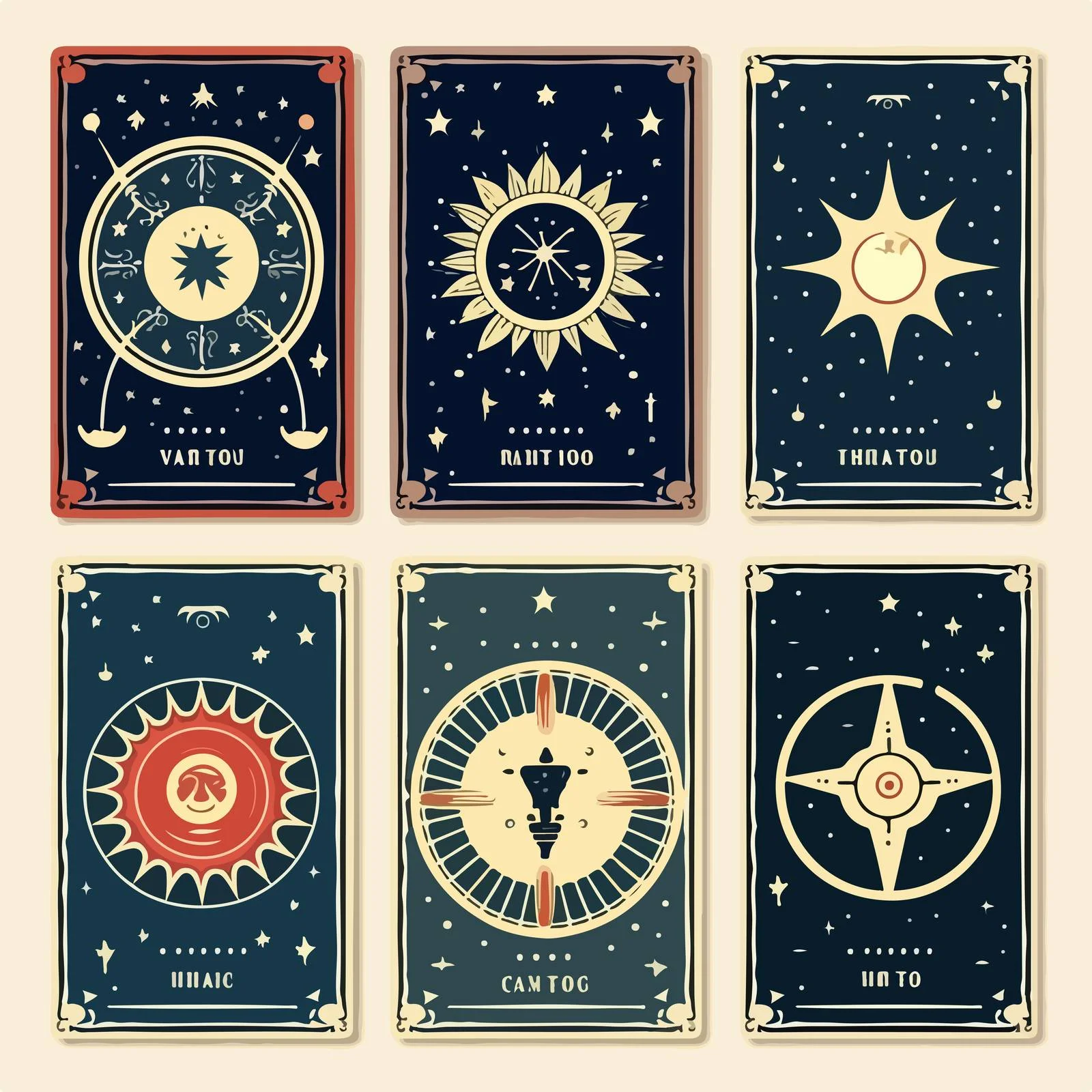 Mystical Tarot Card Back Designs — free download from Dotvec
