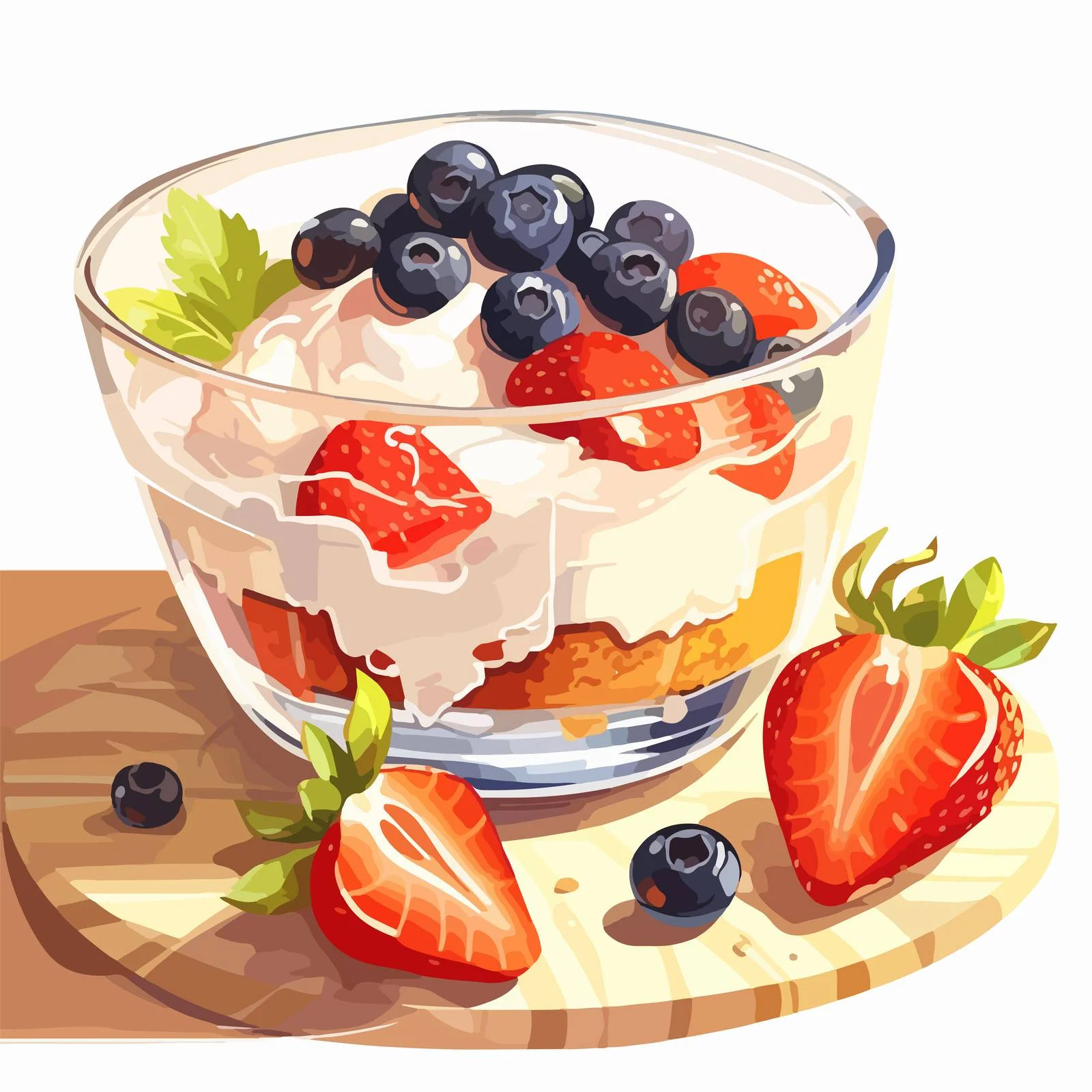 Delicious Cottage Cheese Breakfast with Fresh Fruit — free download from Dotvec