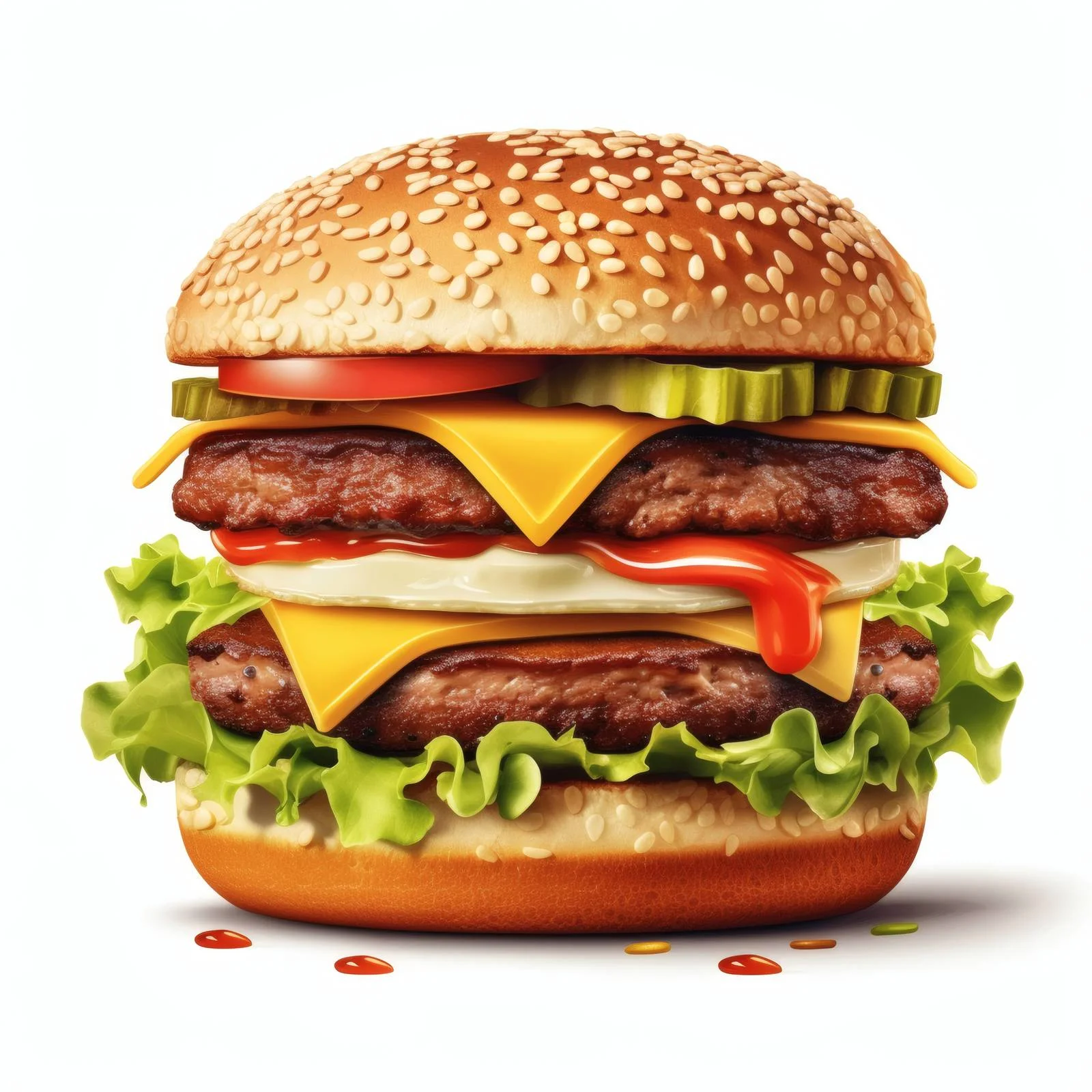 Delicious Homemade Burger with Fresh Ingredients — free download from Dotvec