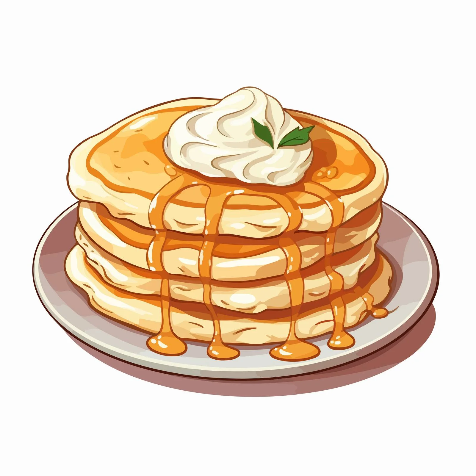 Delicious Pancakes and Syrniki on Plate — free download from Dotvec