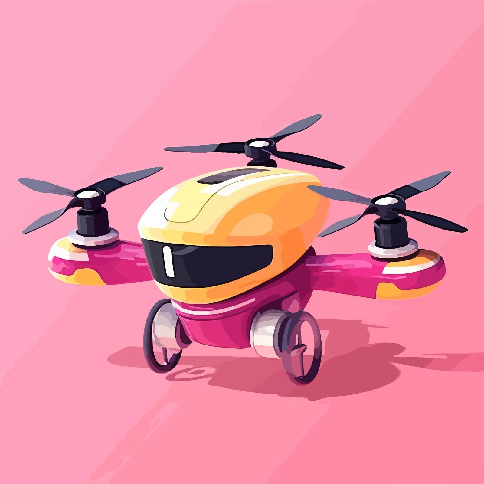 Futuristic taxi drone in flight — free download from Dotvec