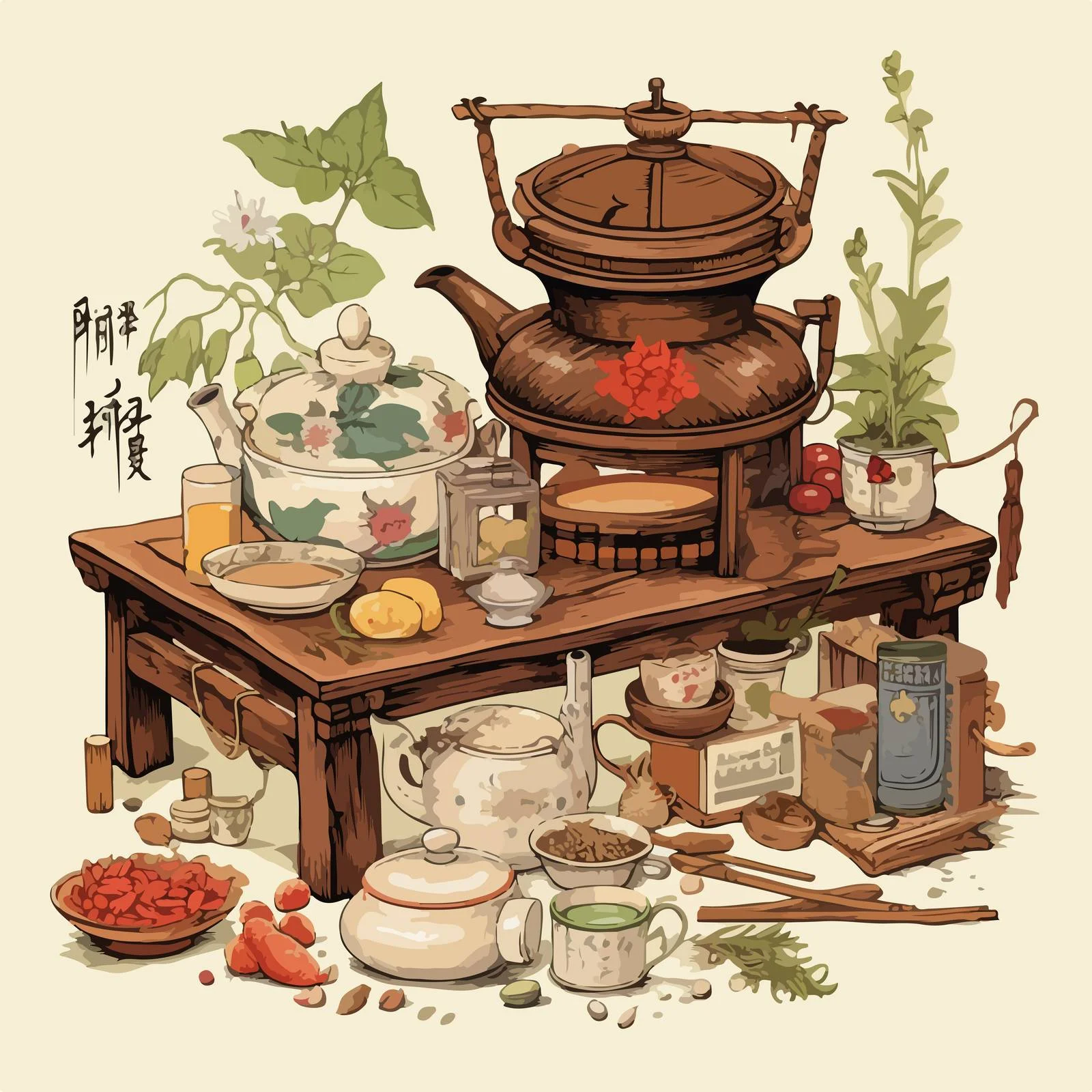 Elegant Tea Ceremony Embracing Traditional Elements — free download from Dotvec