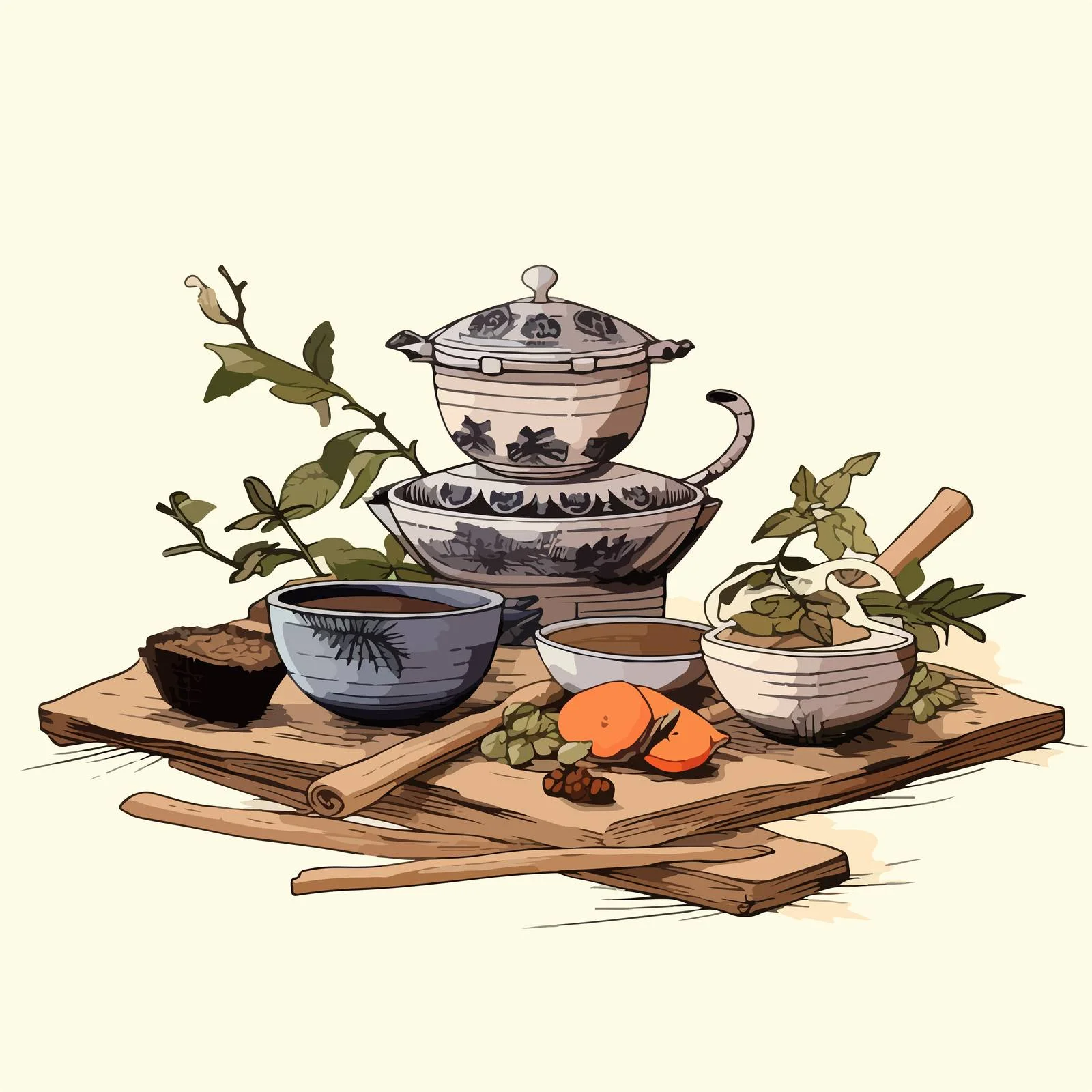 Elegant Tea Ceremony Traditional Elements Captured — free download from Dotvec