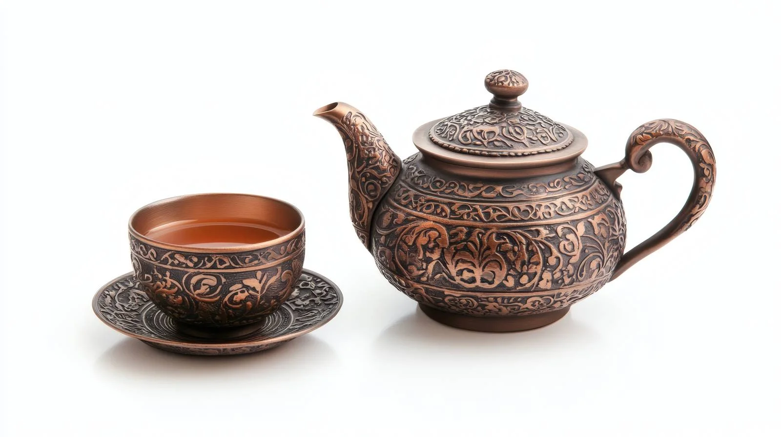 Classic Tea Set on White Background — free download from Dotvec