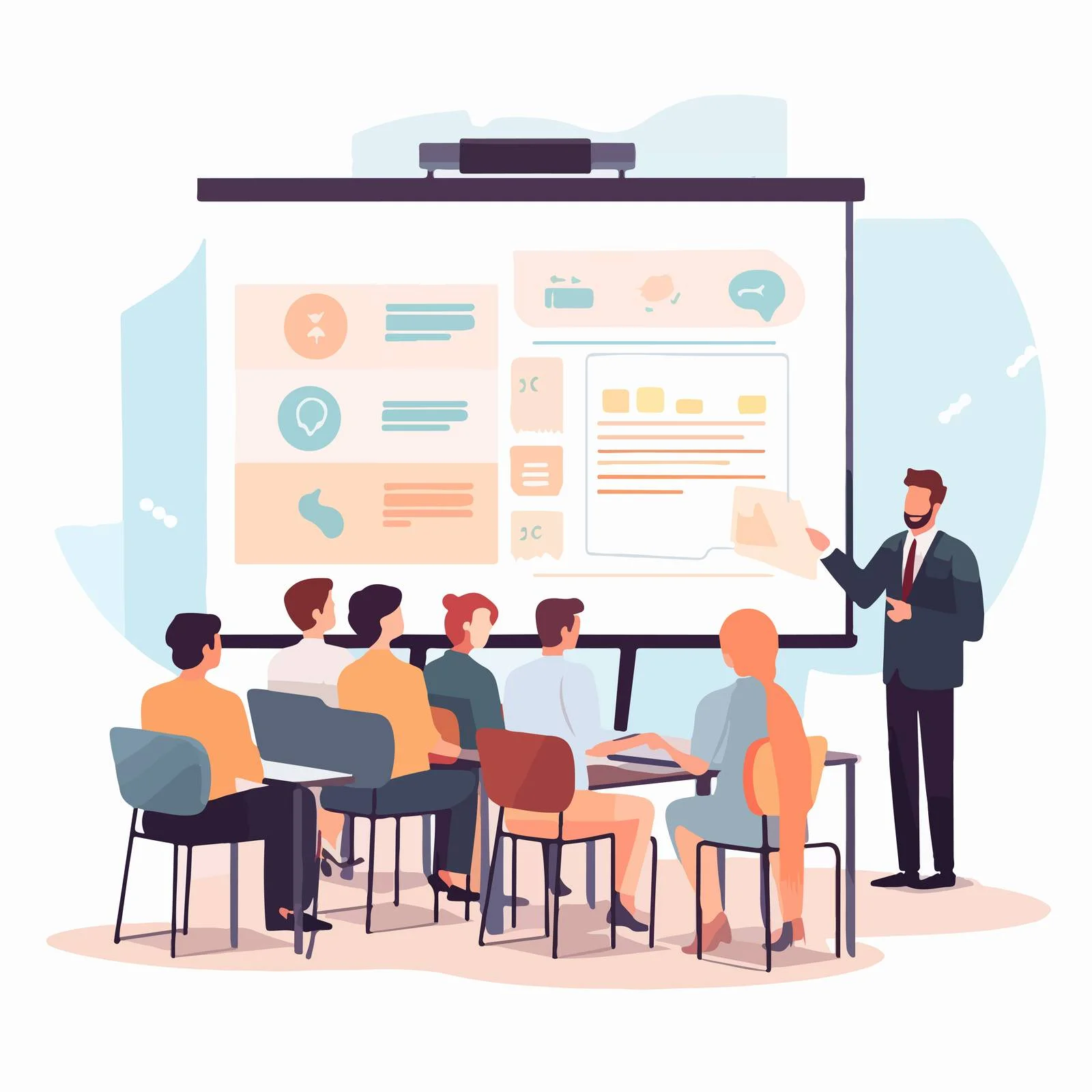 Instructor and learner presenting at conference — free download from Dotvec