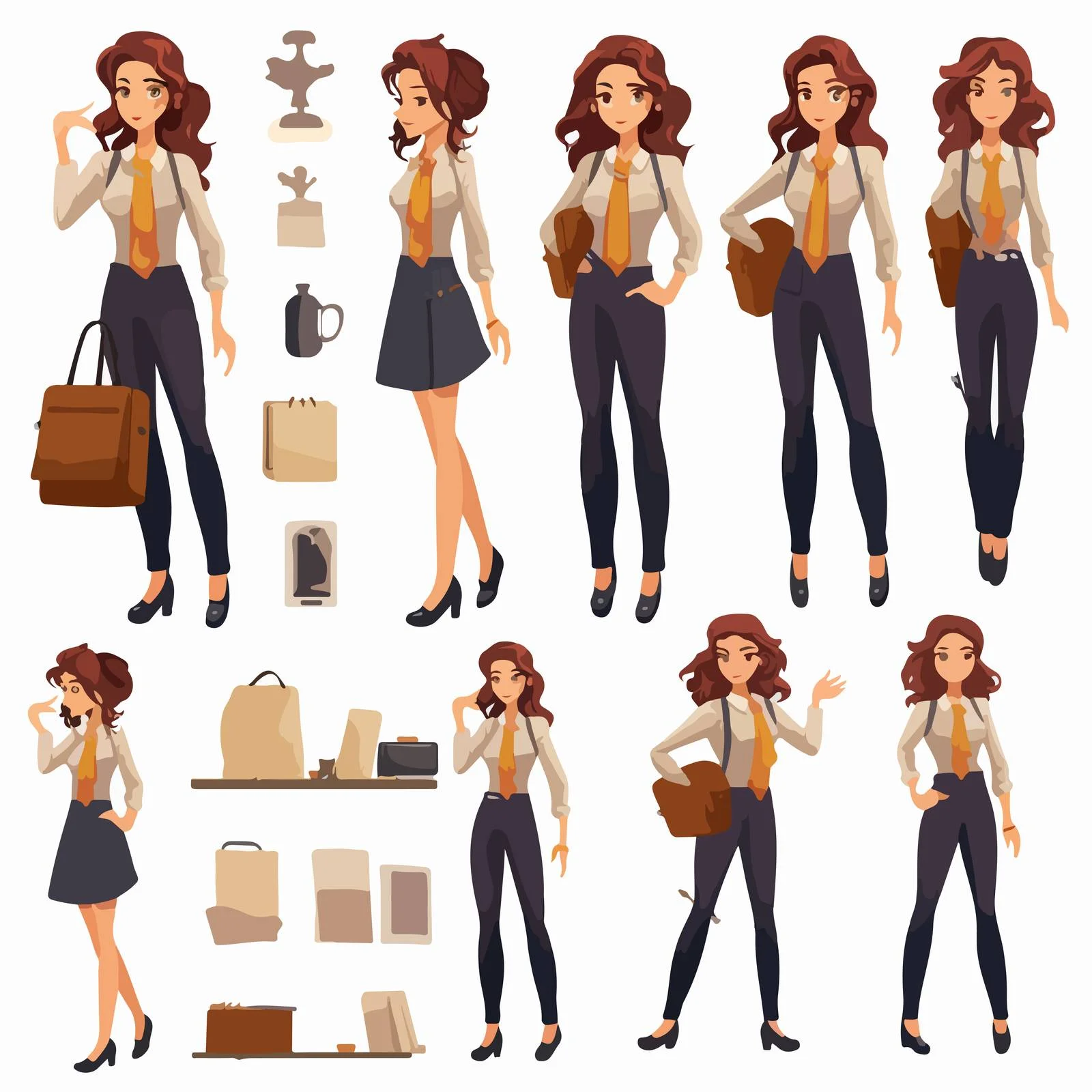 Create Female Lecturer Character Constructor Tool — free download from Dotvec