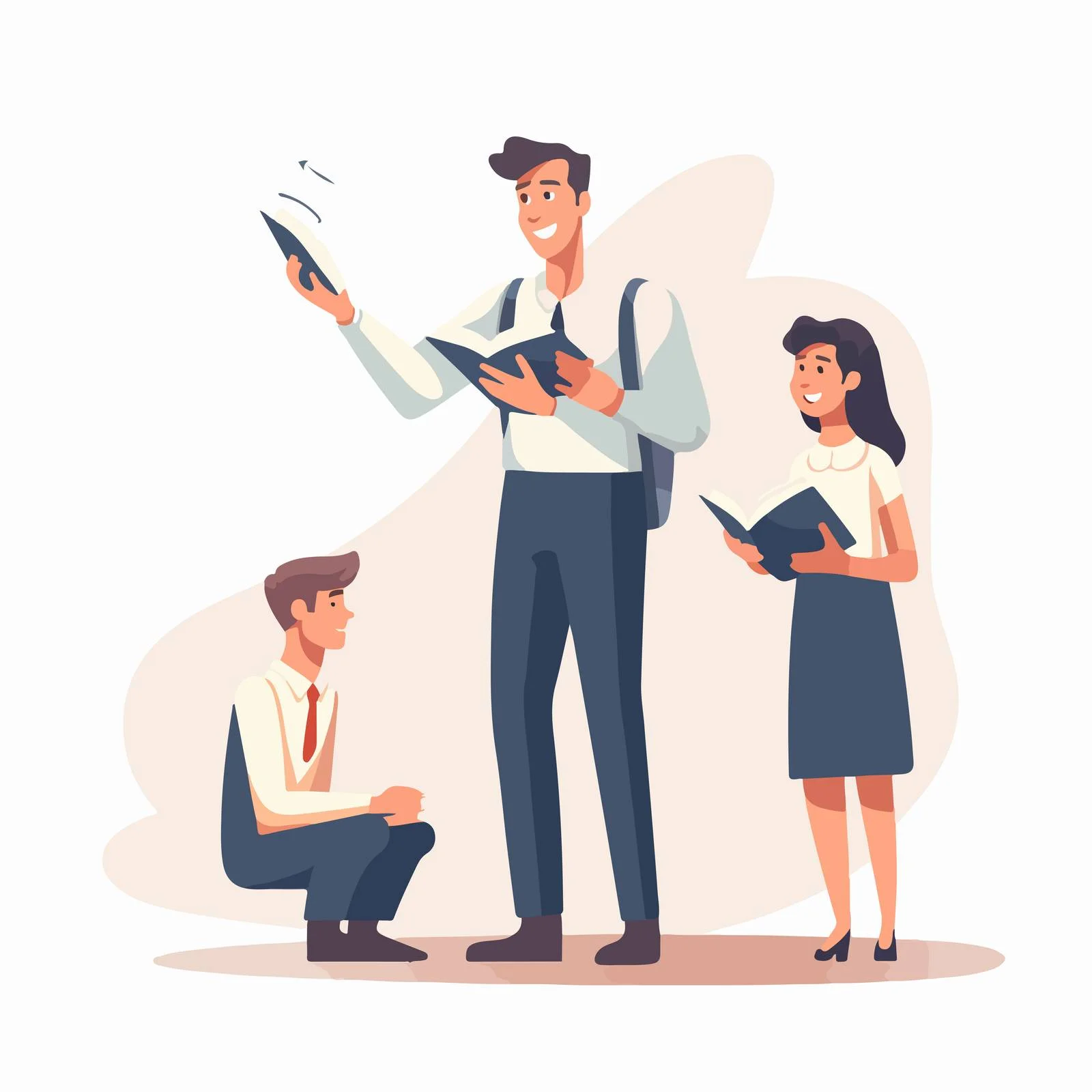 Educator Demonstrating Content with Book — free download from Dotvec