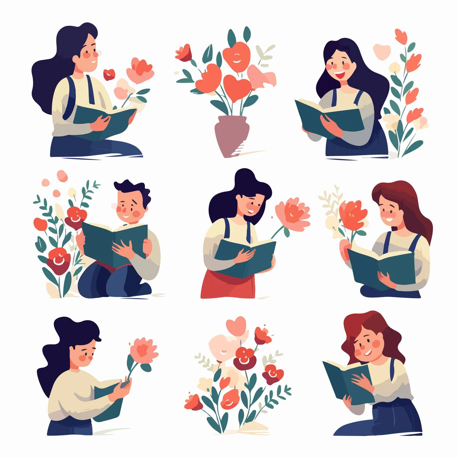 Diverse Group of Teachers and Schoolchildren — free download from Dotvec