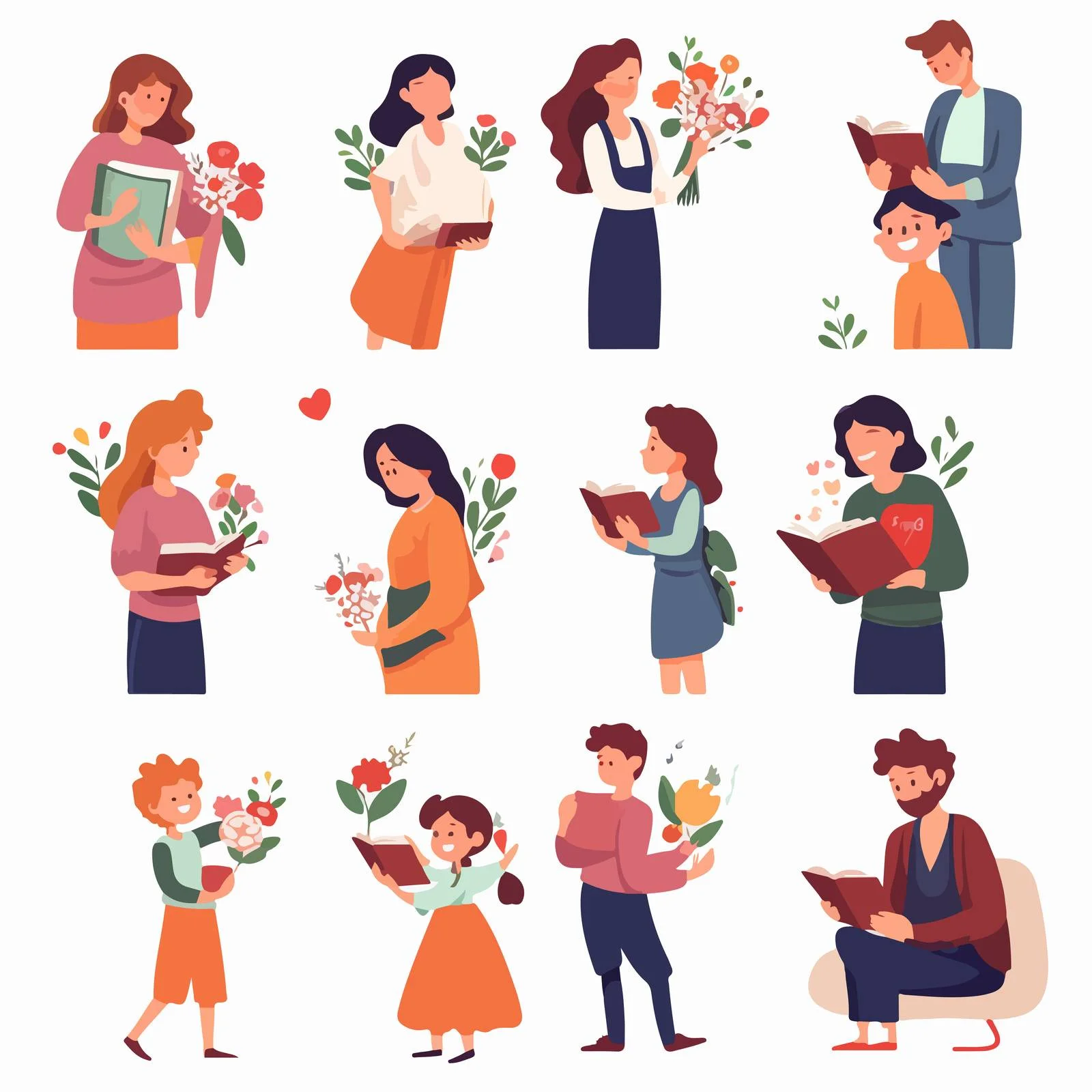 Diverse Group of Teachers and Children Learning — free download from Dotvec