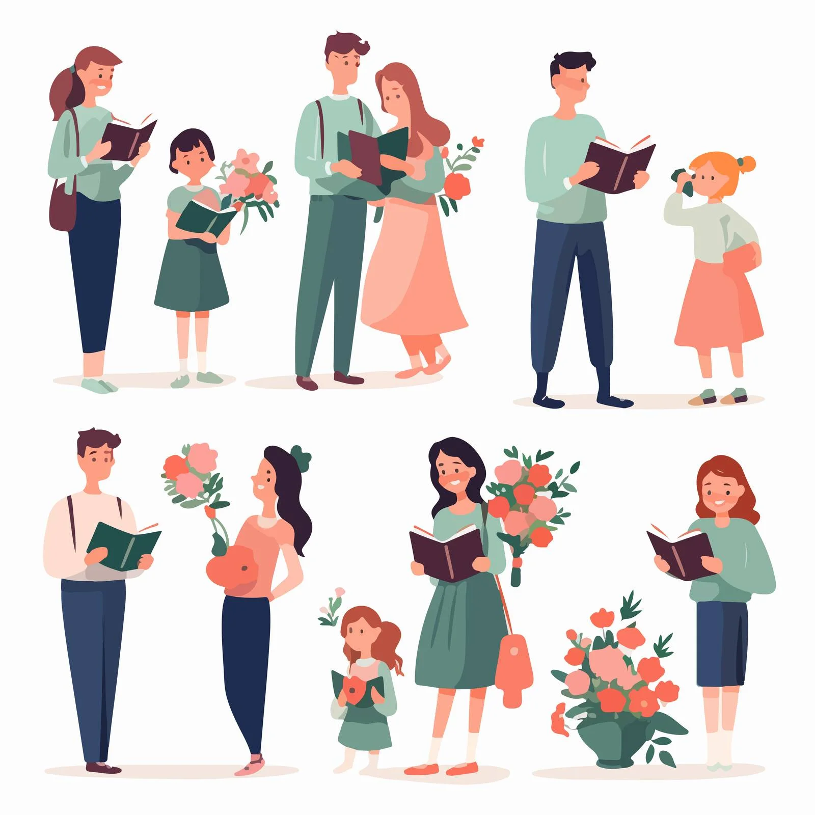 Diverse Teachers and School Children Together — free download from Dotvec