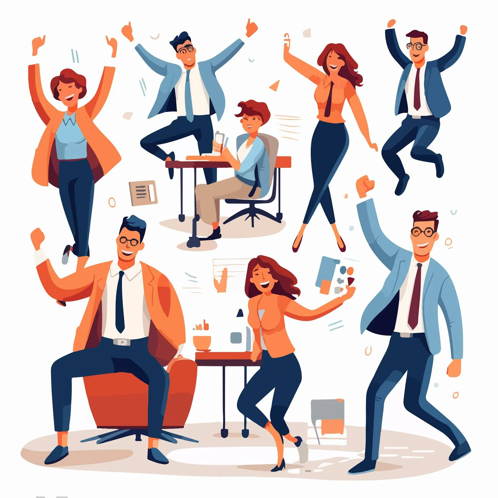 Collaborative Office Fun with Creative Team — free download from Dotvec