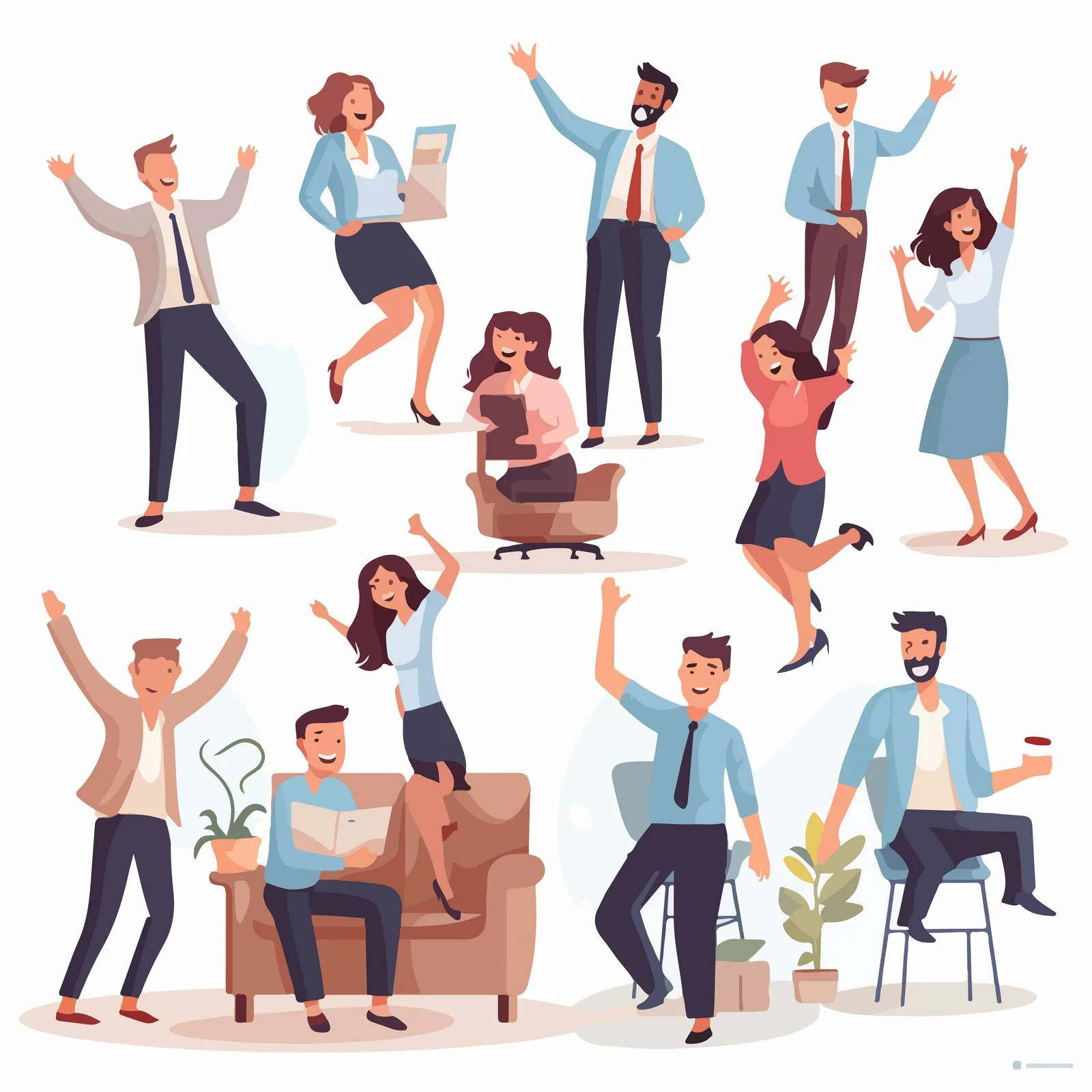 Creative Team Enjoying Office Environment Together — free download from Dotvec