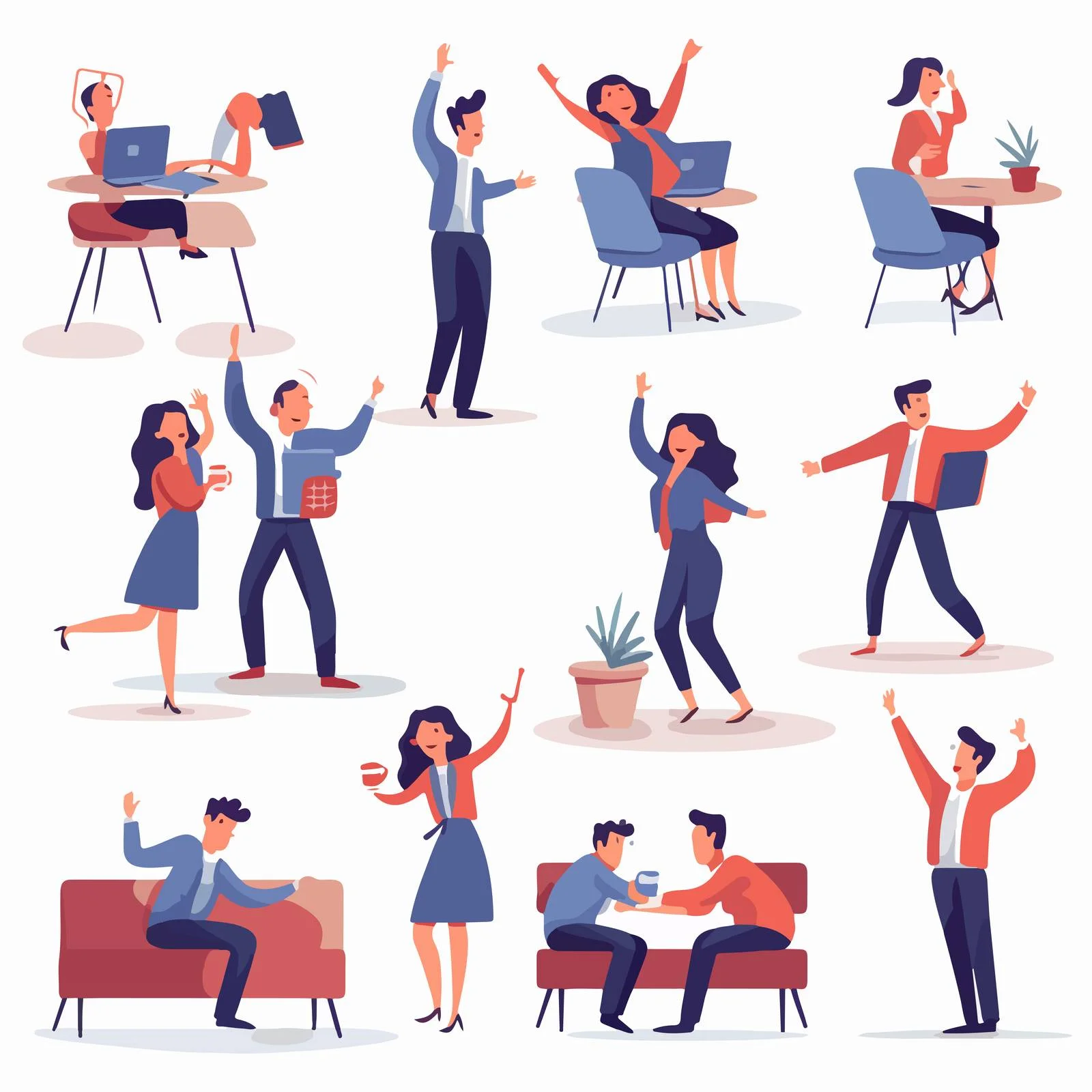 Office Team Enjoys Creative Work Environment — free download from Dotvec