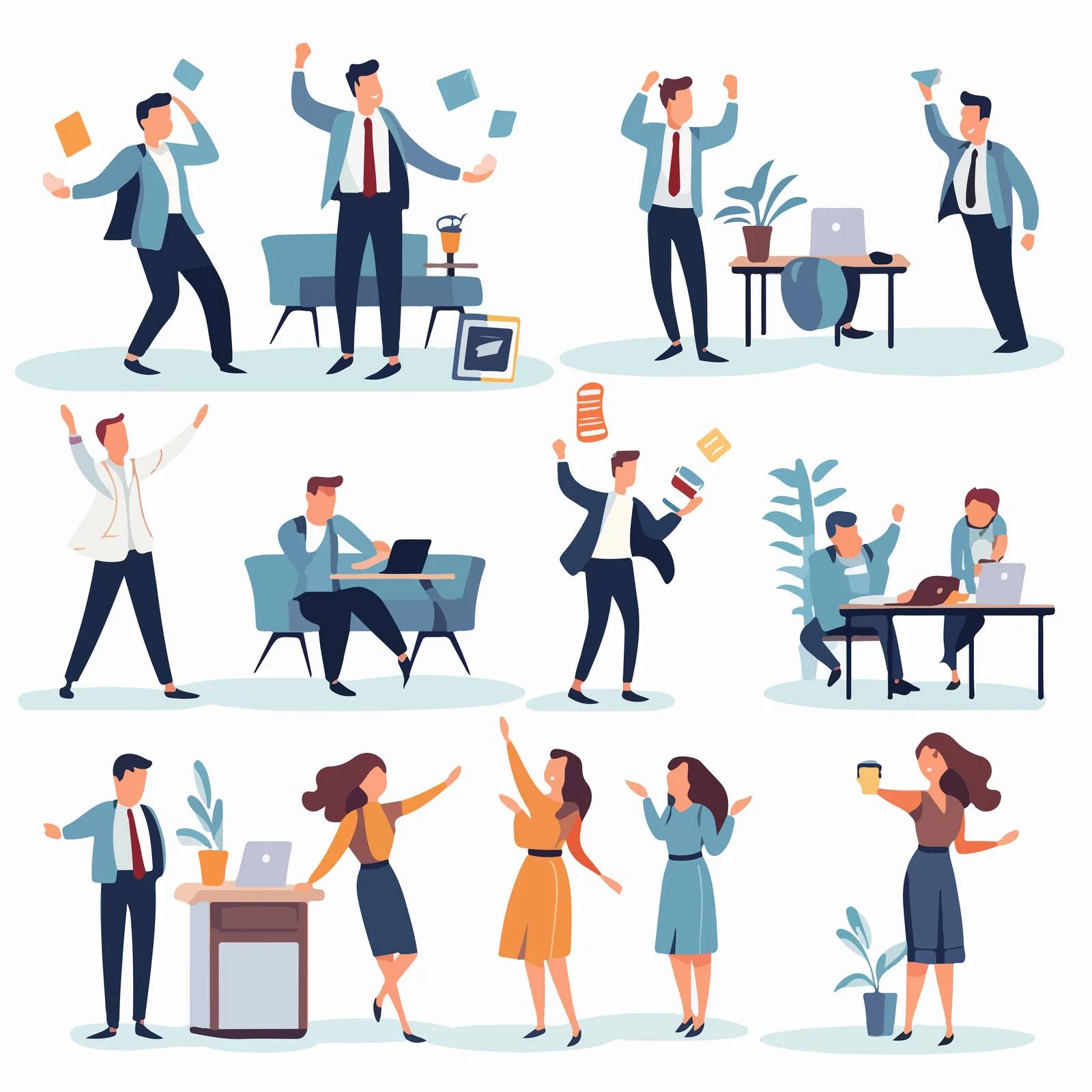 Energetic Office Team Enjoying Creative Atmosphere — free download from Dotvec
