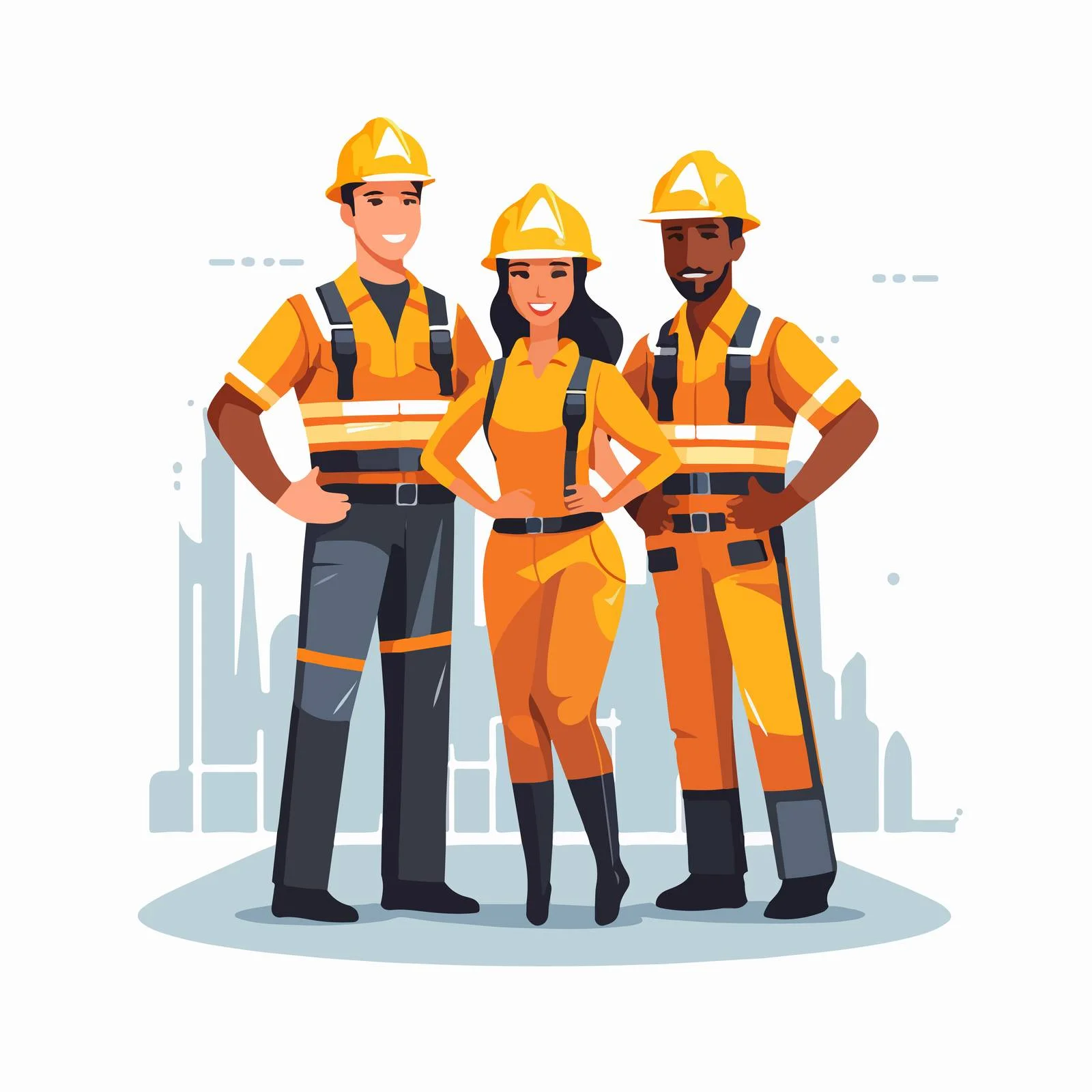 Construction Team Standing Together for Industry — free download from Dotvec