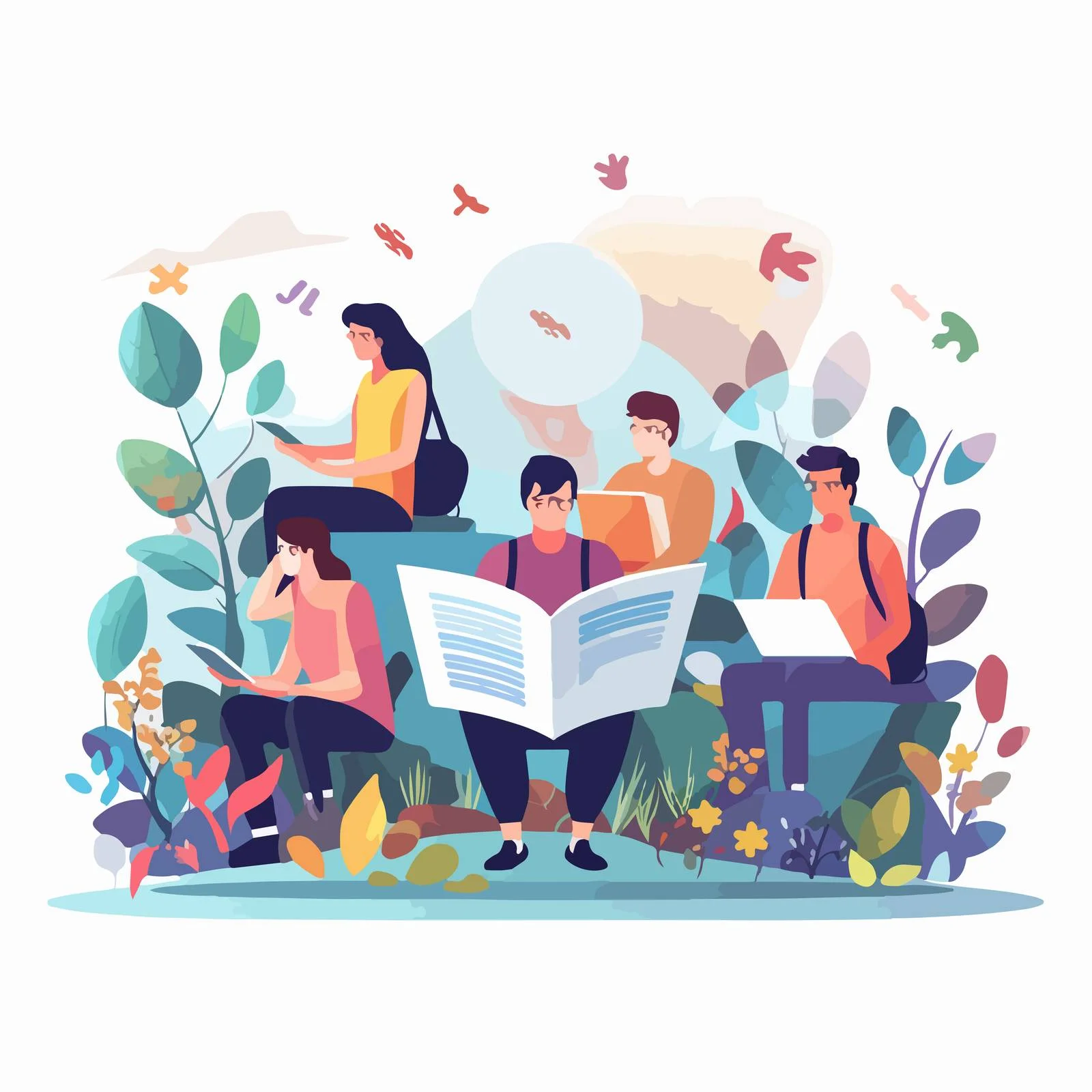 Exploration Team Embarking on Uncharted Journey — free download from Dotvec