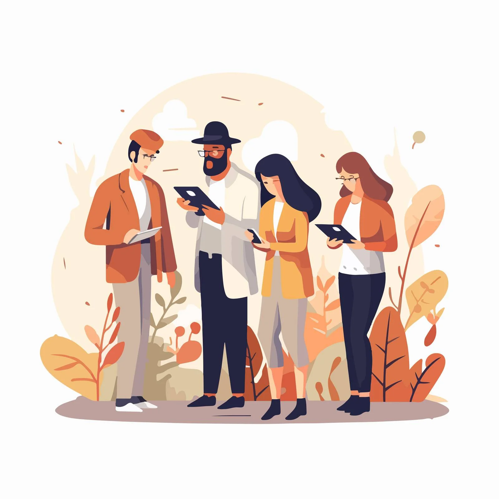 Exploration of Uncharted Territory by Diverse Team – free discovering image from Dotvec