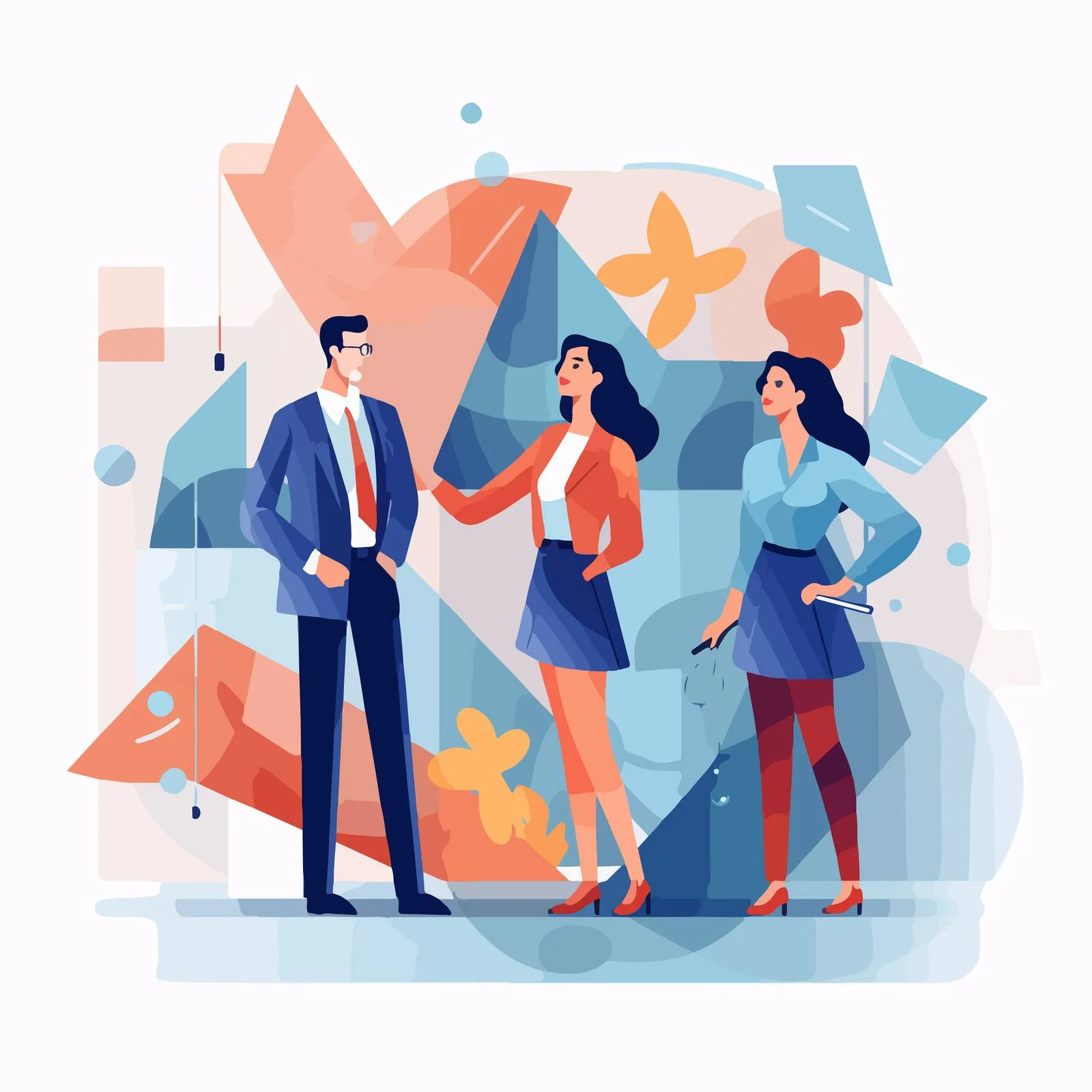 Collaboration and Assistance Vector Graphic Design — free download from Dotvec