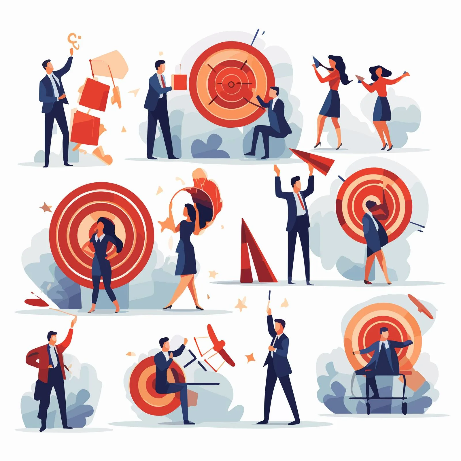 Collaborative Success Goals Vector Design Collection — free download from Dotvec