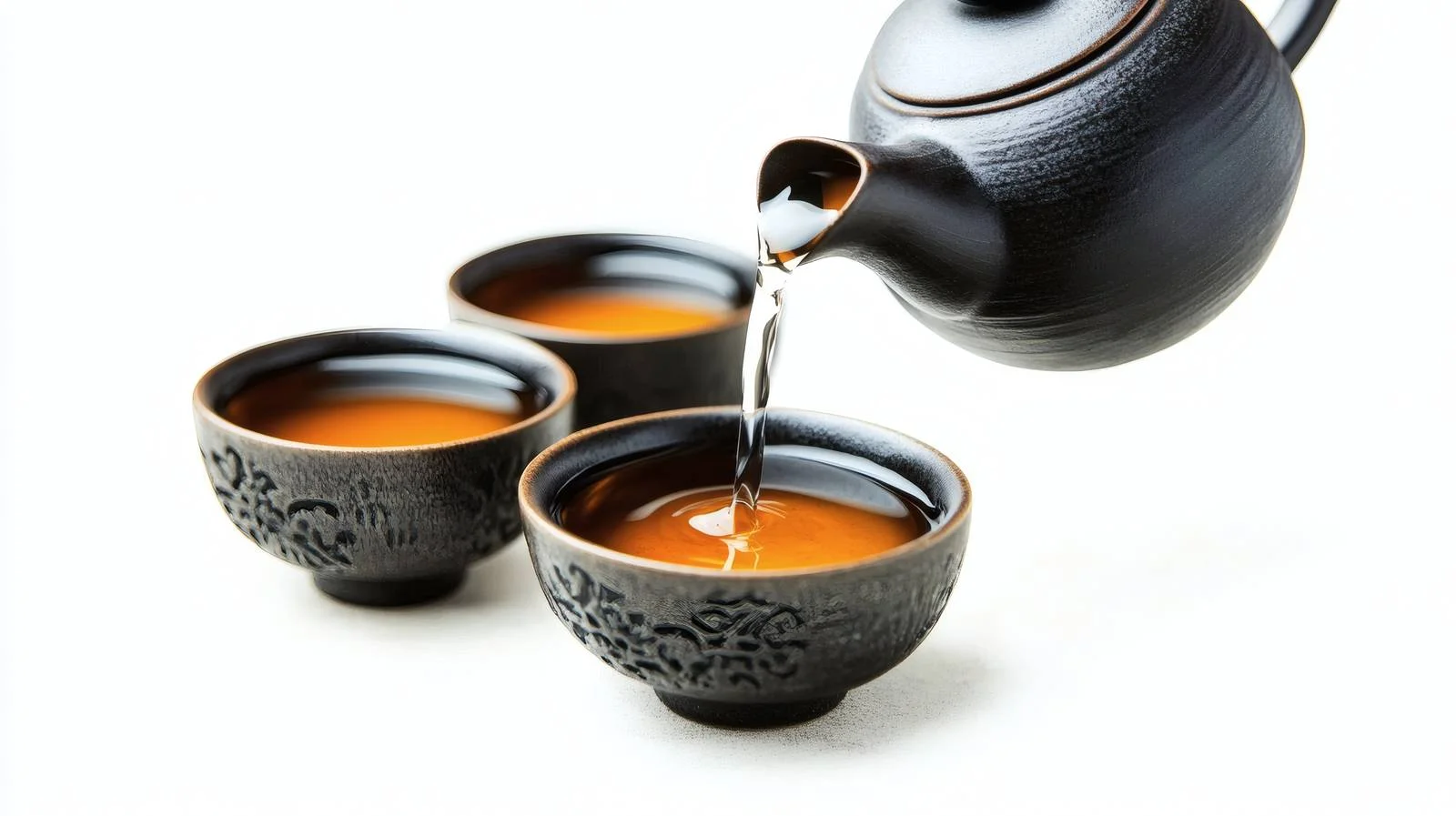Pouring Tea from Teapot into Cups — free download from Dotvec