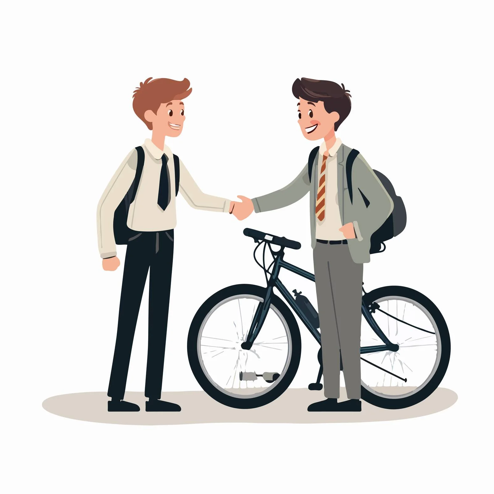 High school student in uniform with friend — free download from Dotvec