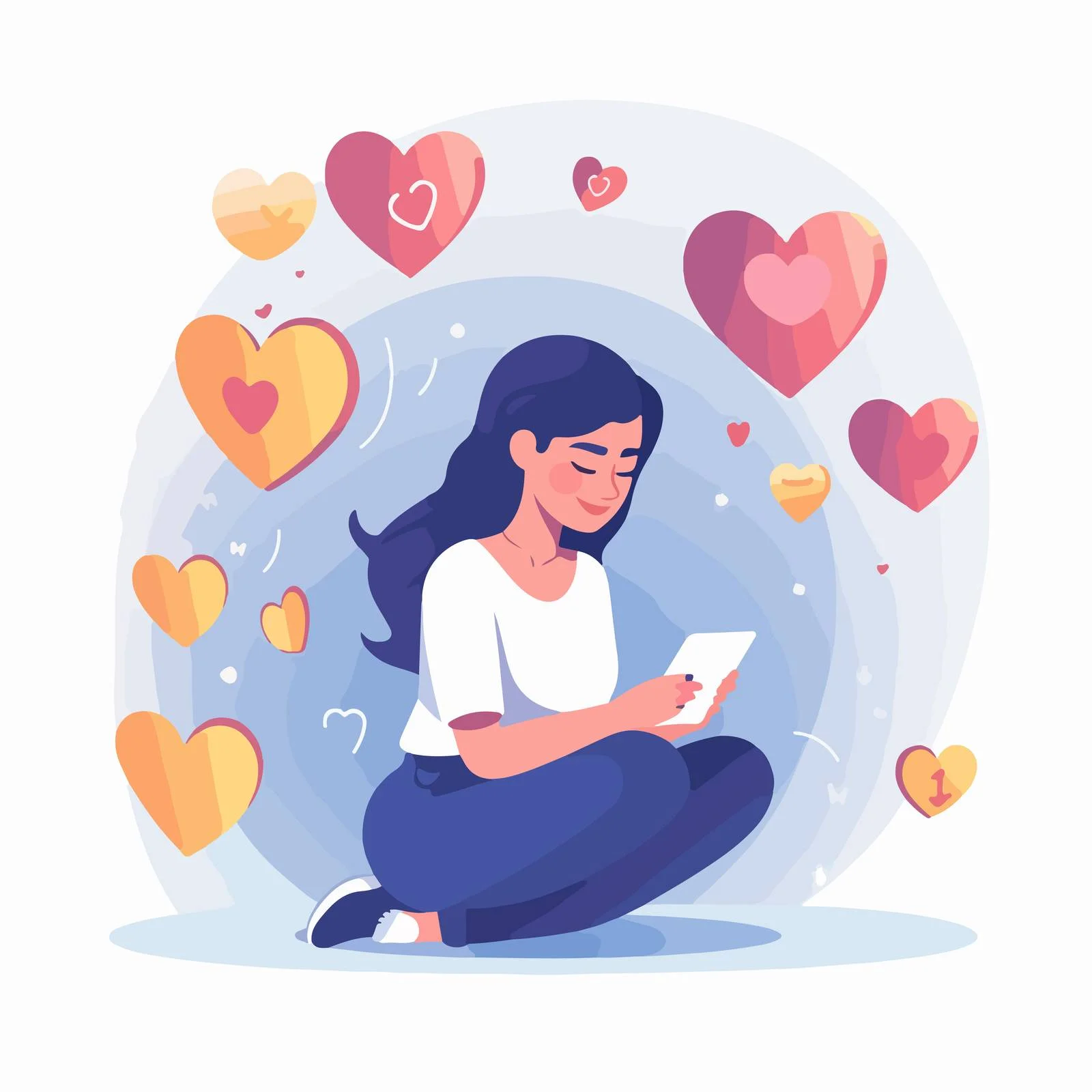 Youth reading message on mobile phone — free download from Dotvec