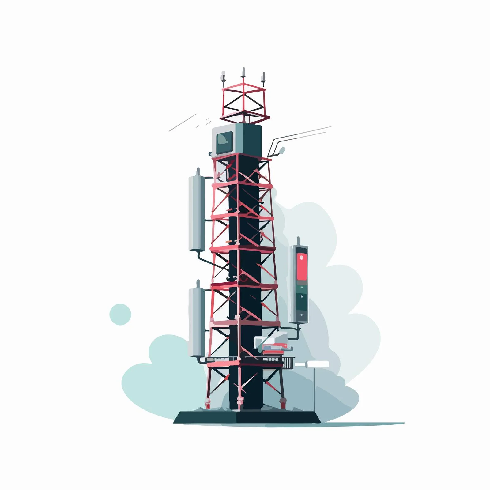 5G Network Tower with Radar Antenna — free download from Dotvec