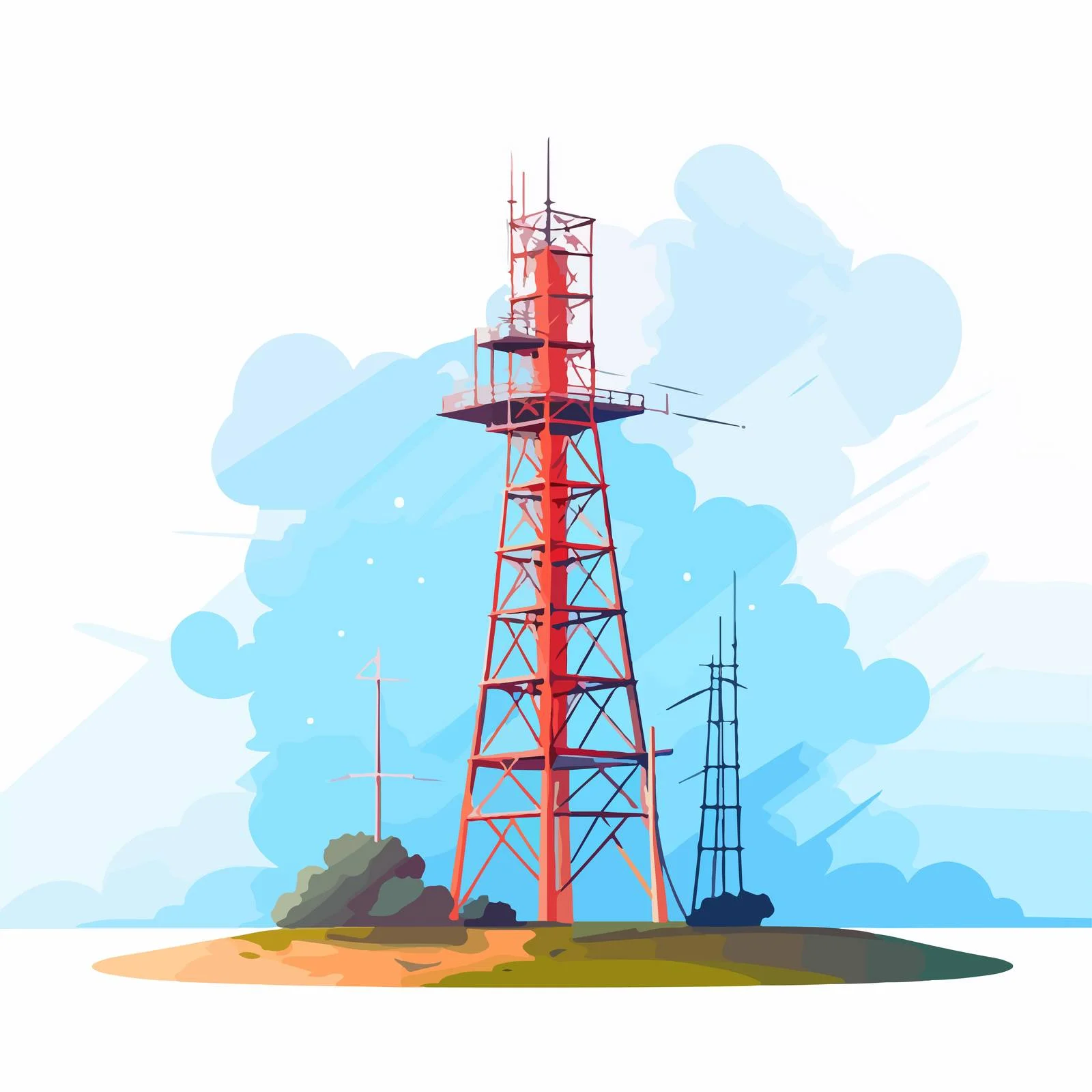 High Broadcasting Tower - Radio Transmission Station — free download from Dotvec