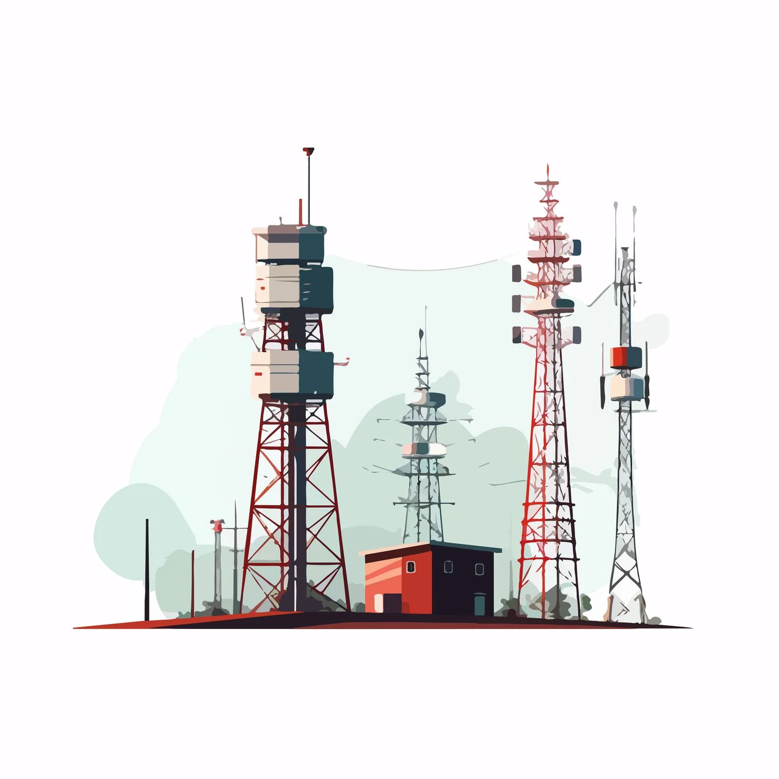 High-tech Communication Tower for Signal Receiving — free download from Dotvec