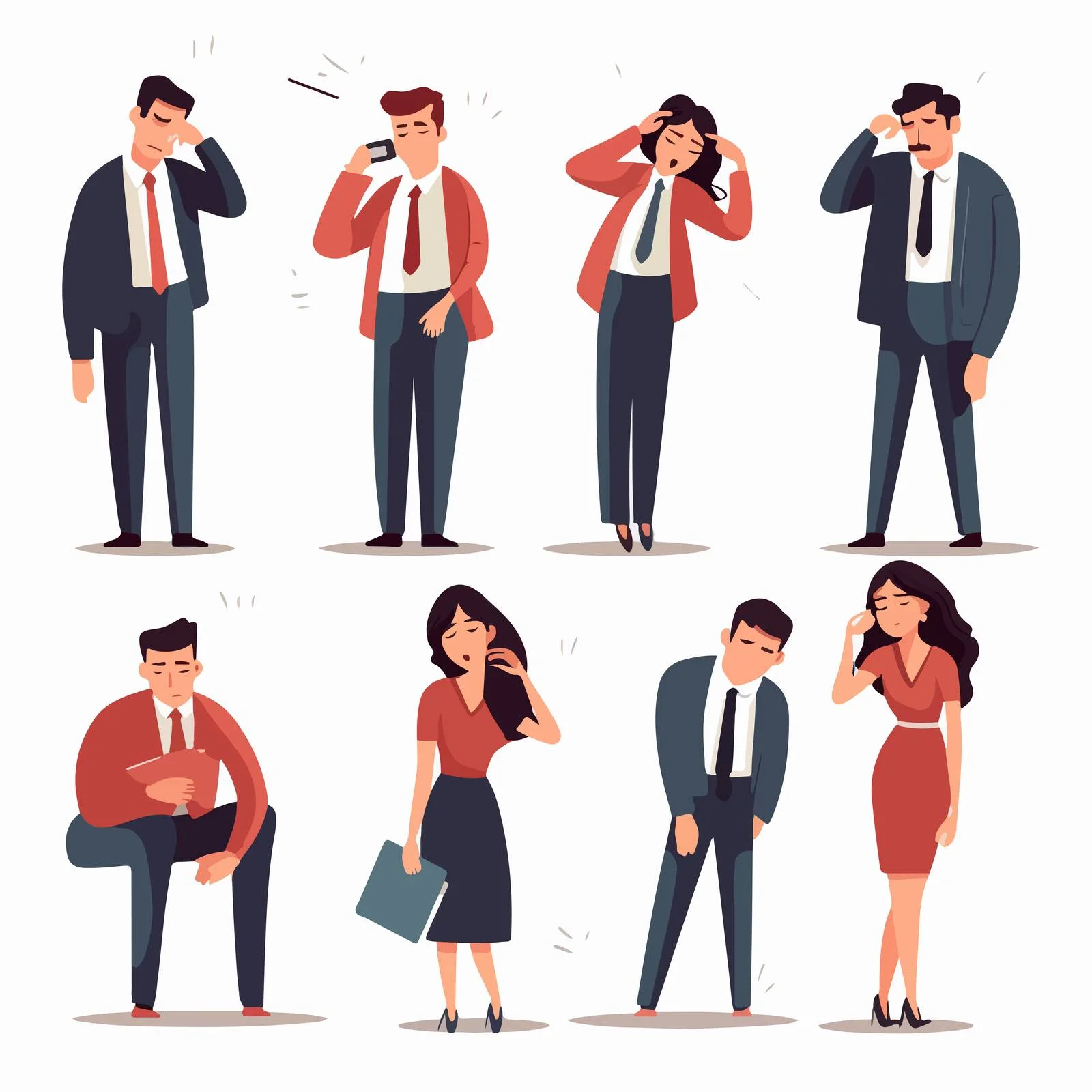 Stressed Professionals Exhibiting Discontent in Meeting – free dissatisfied image from Dotvec