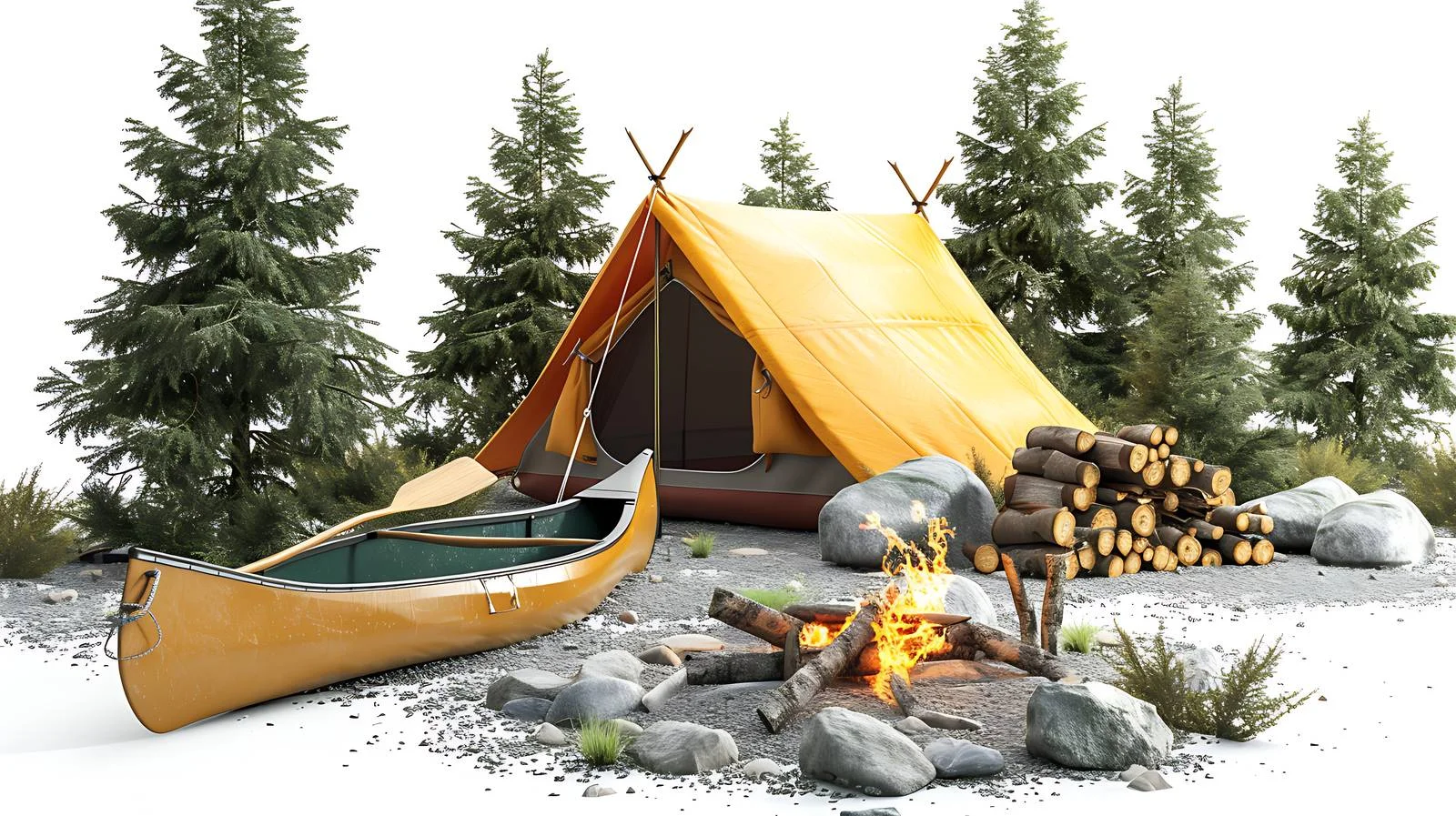 Serene Lakeside Camping Scene in Minnesota — free download from Dotvec