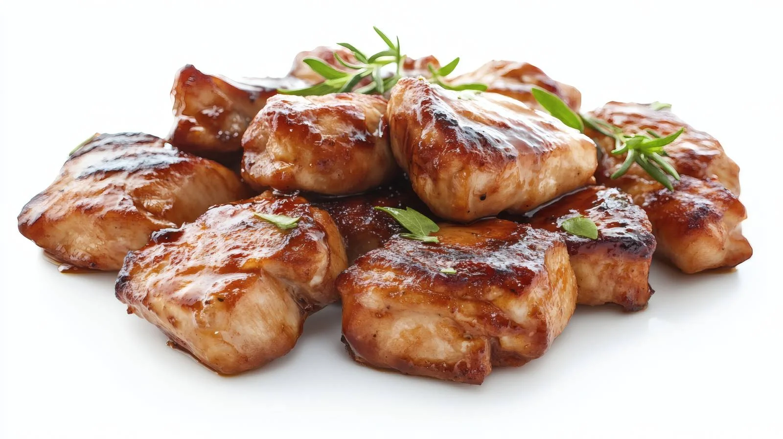 Succulent Teriyaki Chicken on White Background — free download from Dotvec
