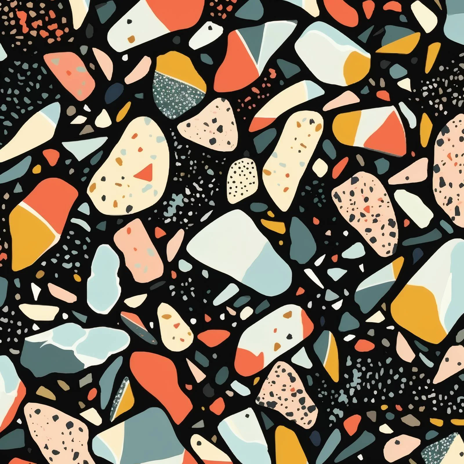 Modern Terrazzo Seamless Pattern with Granite Effect — free download from Dotvec