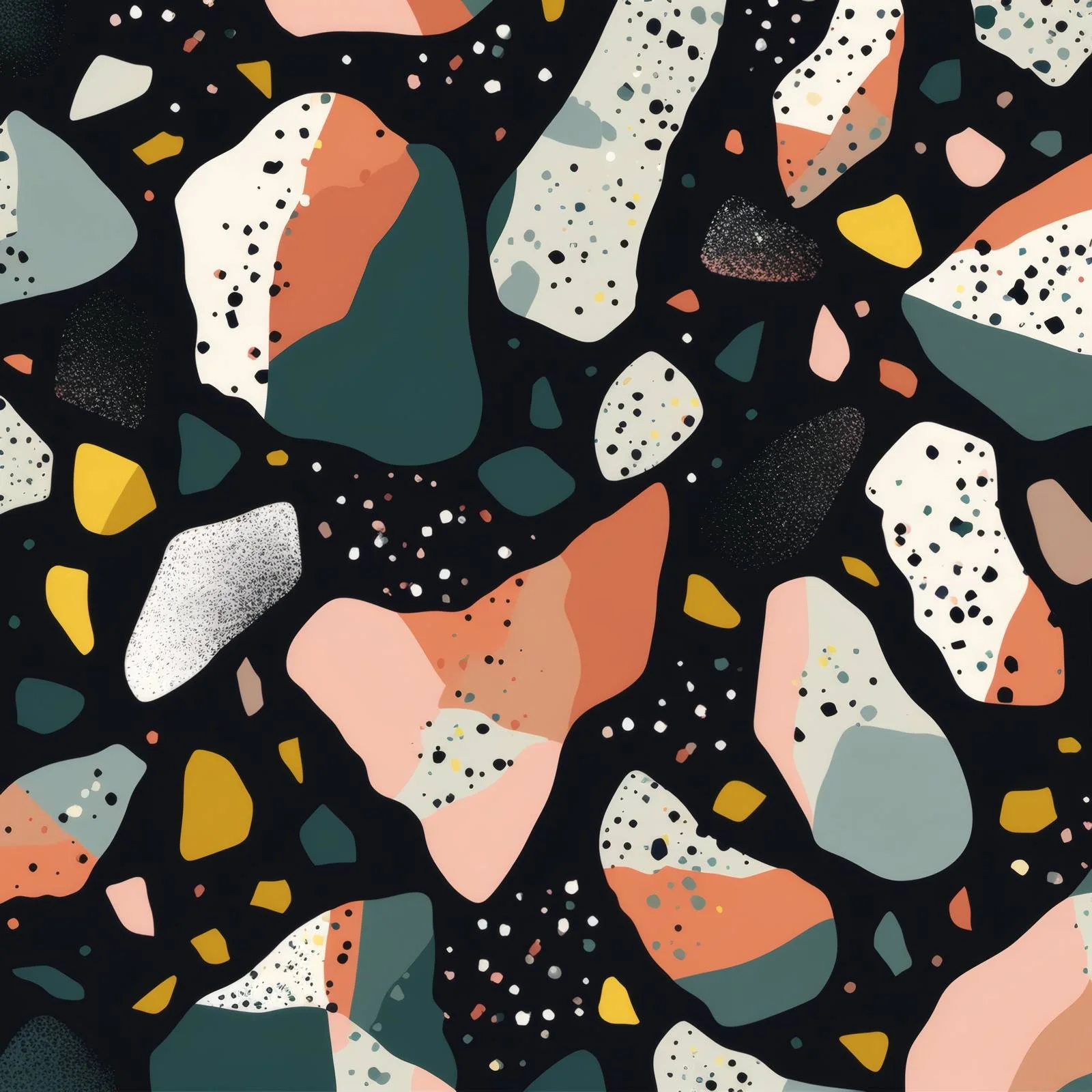 Modern Terrazzo Seamless Pattern with Granite — free download from Dotvec