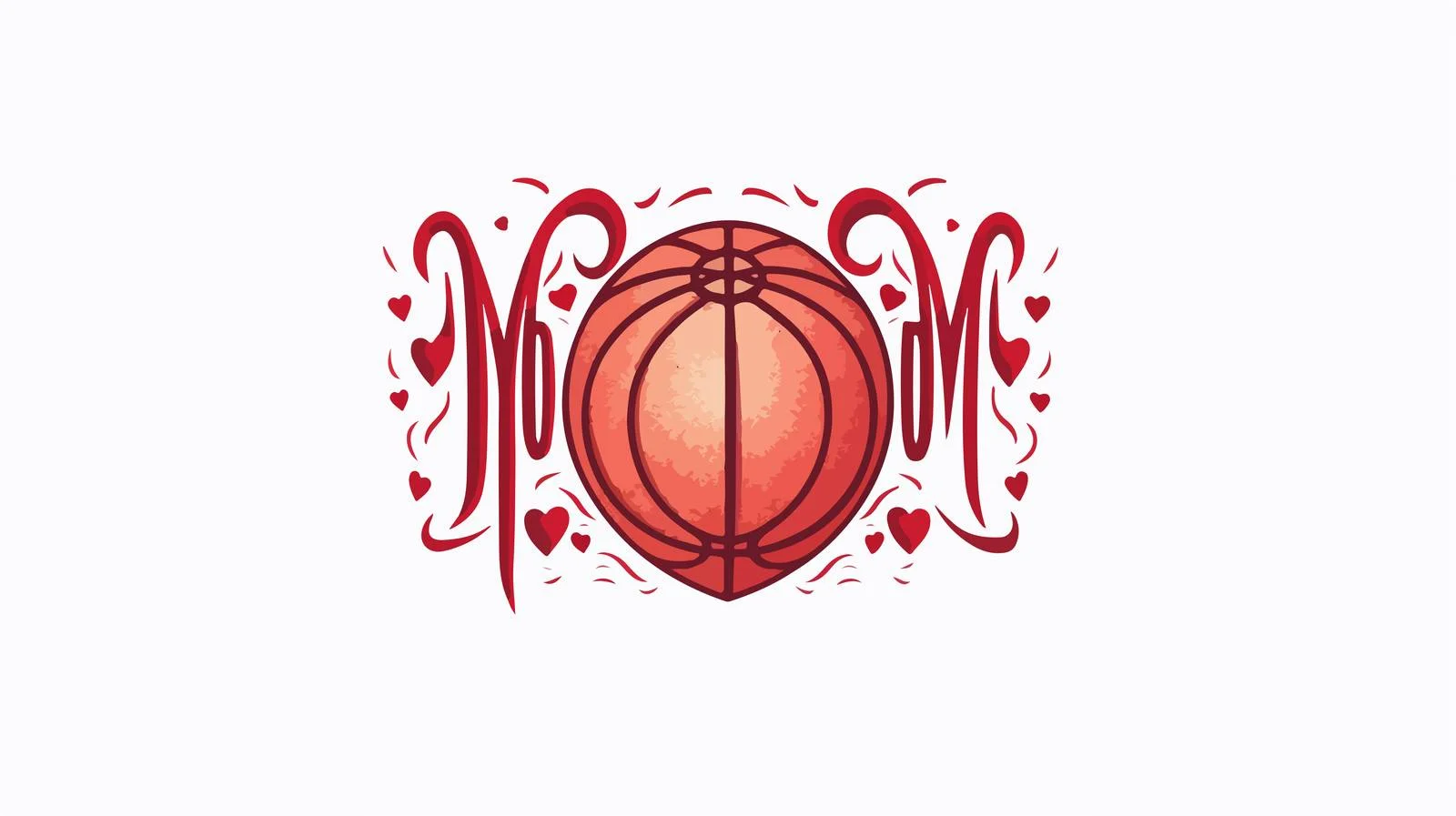 Basketball Mom Card: 'I Love Mom' — free download from Dotvec