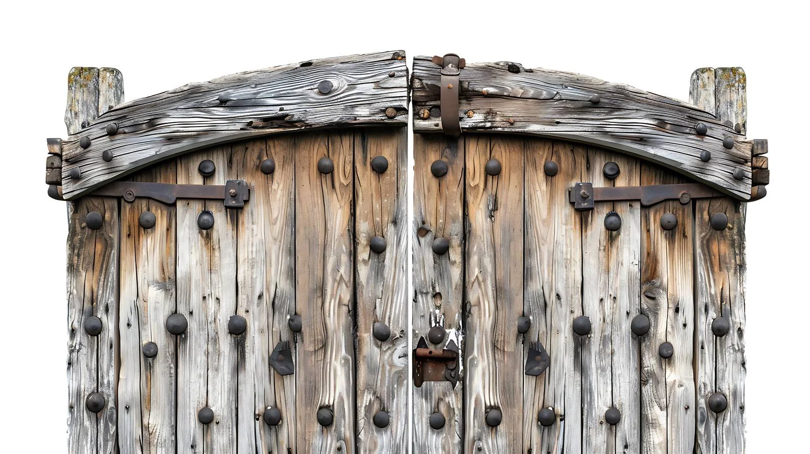 Detailed Wooden Gate Texture on White Background — free download from Dotvec