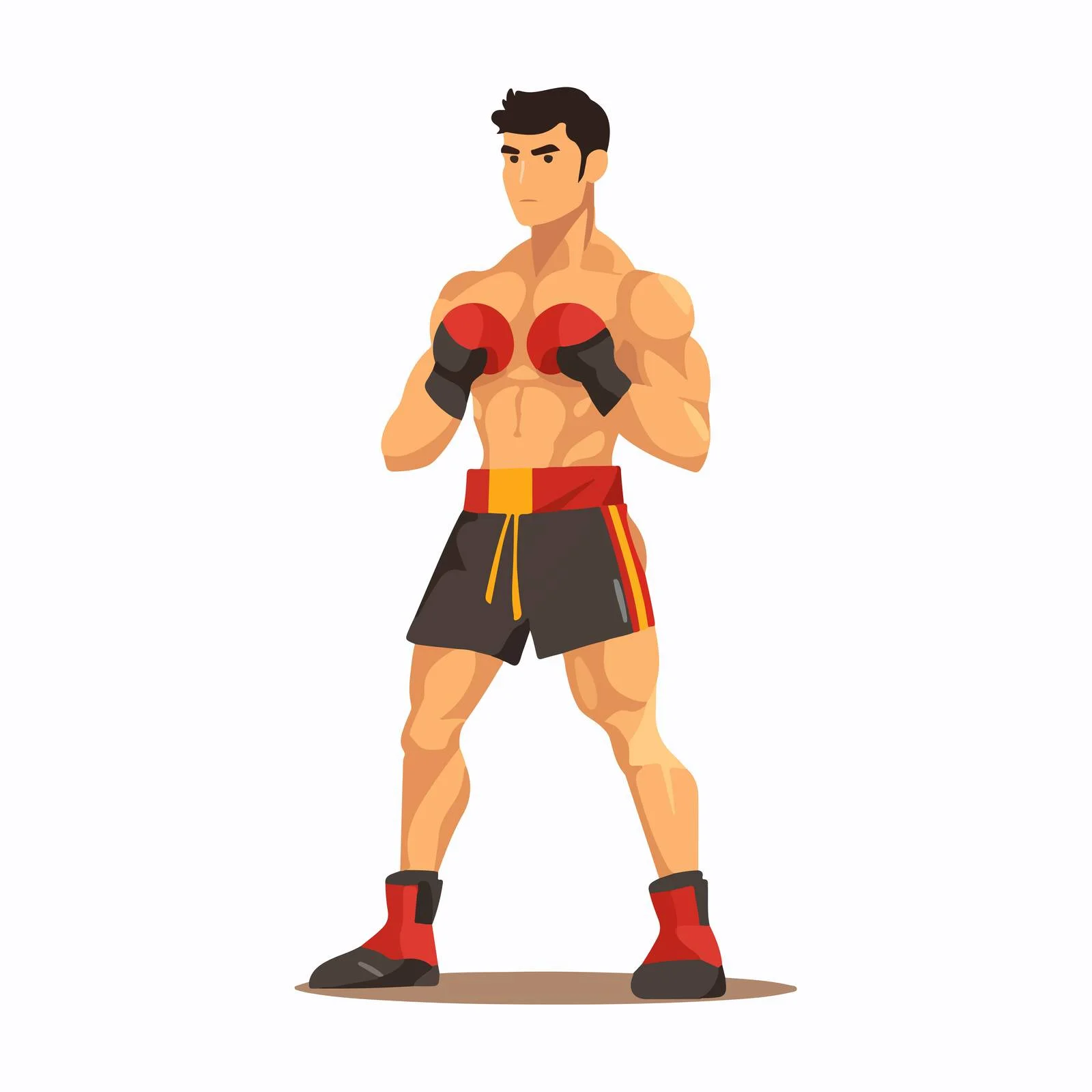 Muay Thai warrior poised for battle — free download from Dotvec