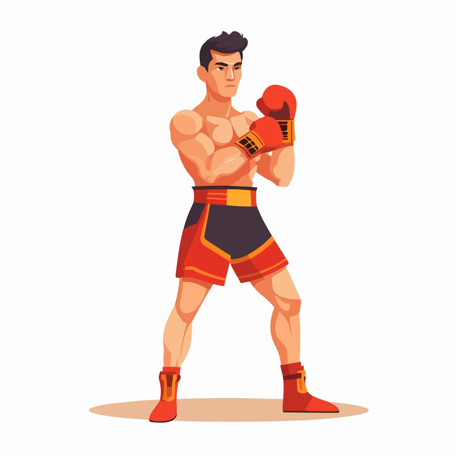 Muay Thai Boxer Prepared for Combat — free download from Dotvec