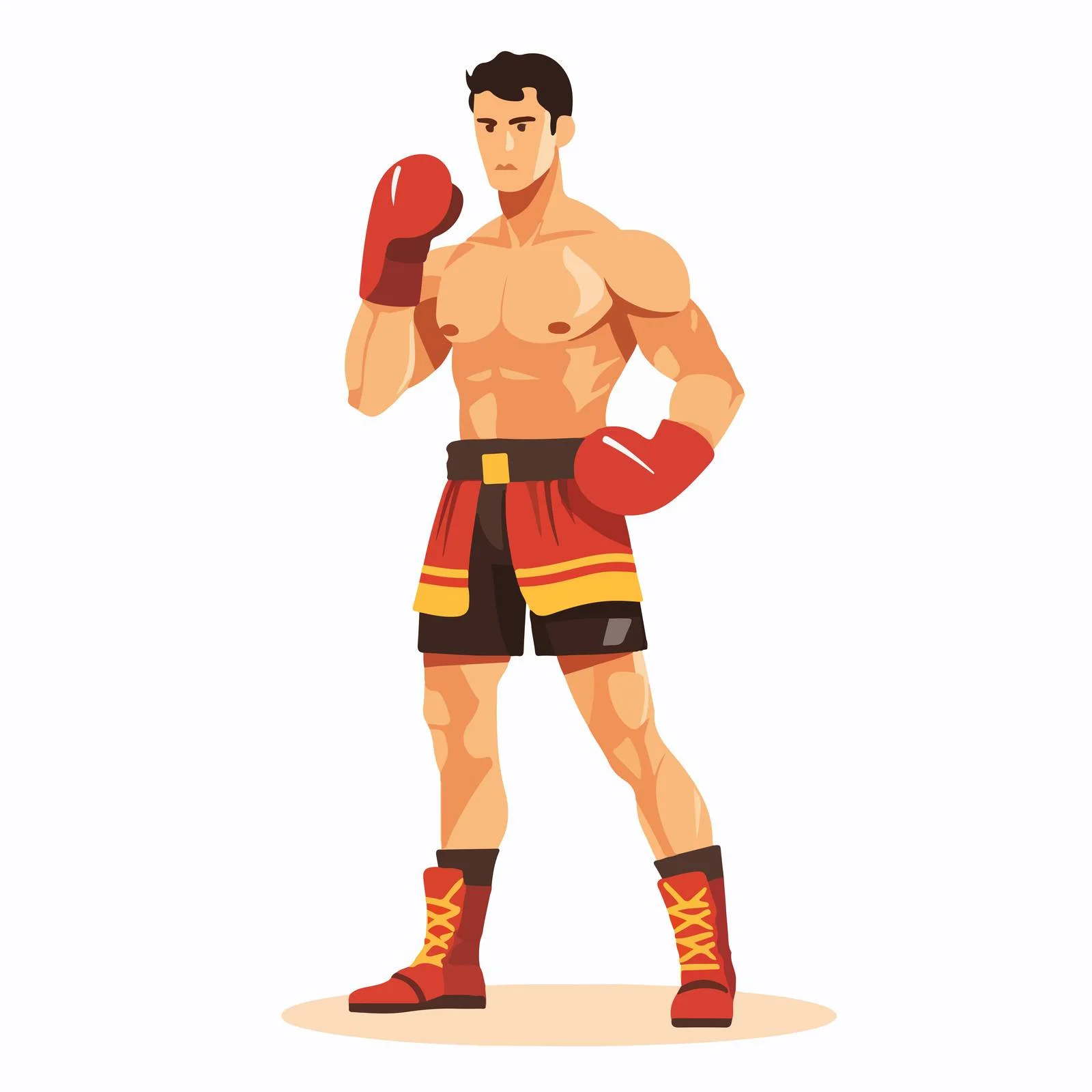 Muay Thai Fighter Prepared for Intense Battle — free download from Dotvec