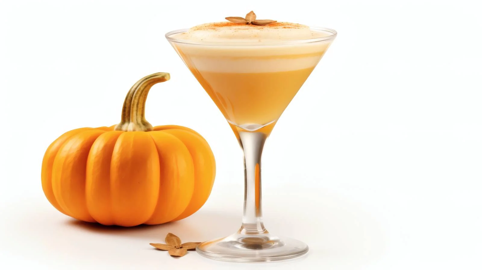 Elegant Thanksgiving Pumpkin Martini on White — free download from Dotvec